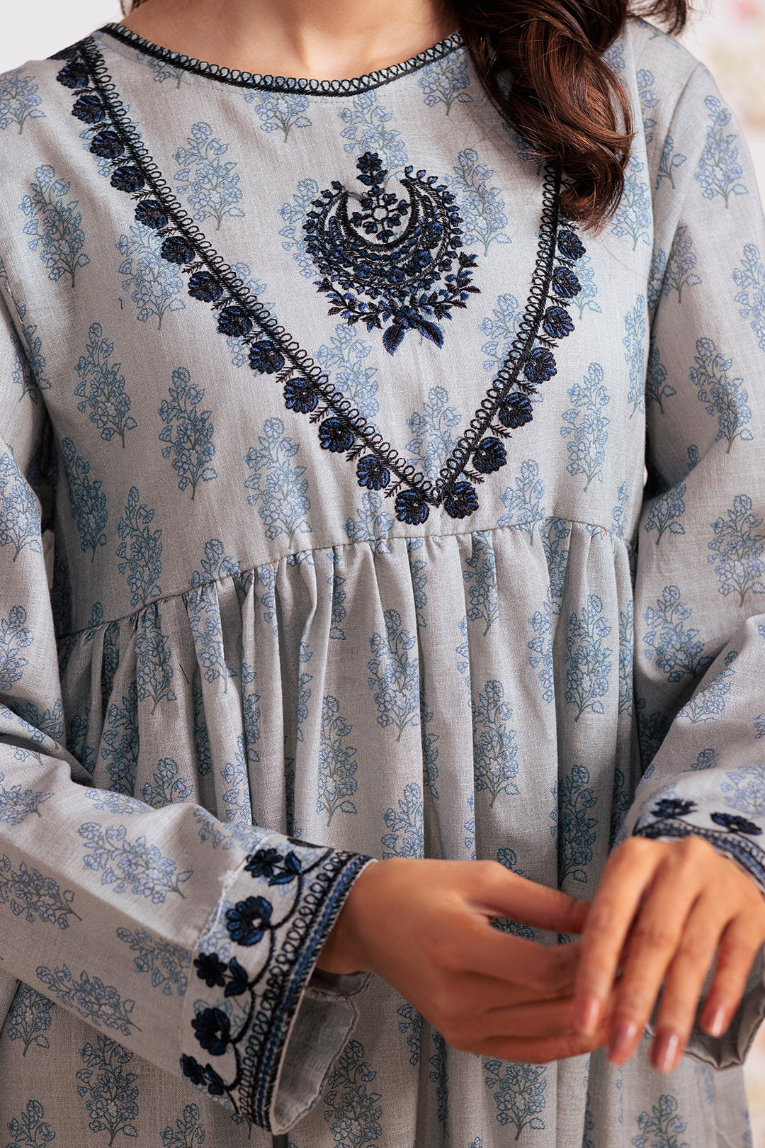 Zellbury | Winter Pret | Embroidered Kurta - 2909 - by - Libasekhas UK - Registered Vendor of : Zellbury Women - 100% Original Designer Dresss