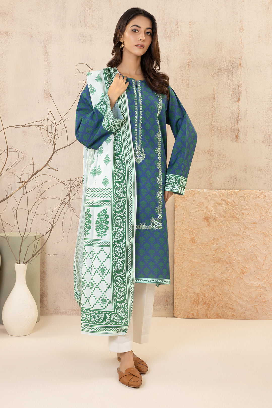 Zellbury | Winter Pret | Embroidered Kurta Dupatta - 2935 - by - Libasekhas UK - Registered Vendor of : Zellbury Women - 100% Original Designer Dresss