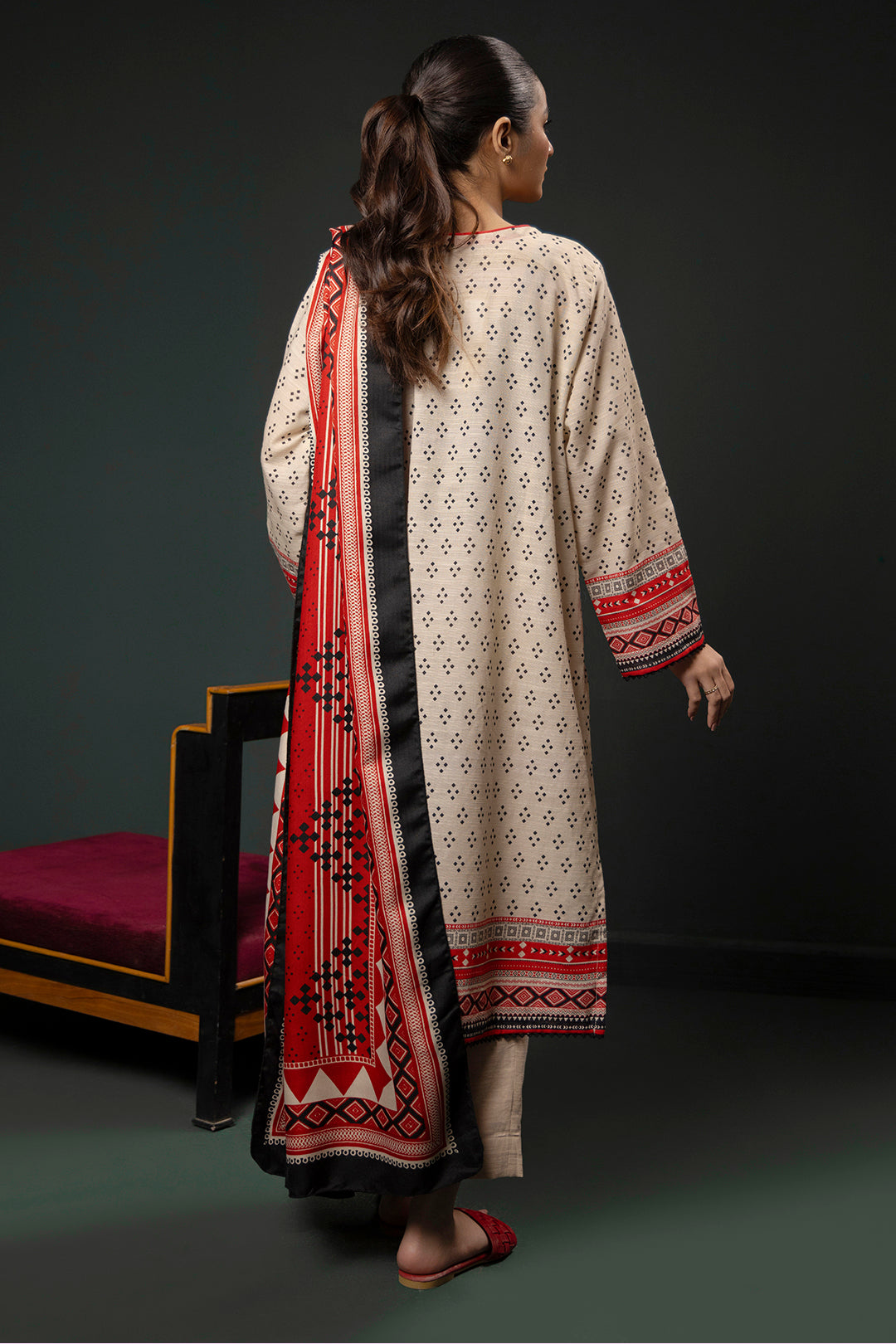 Zellbury | Winter Pret | Embroidered Kurta Shawl - 2937 - by - Libasekhas UK - Registered Vendor of : Zellbury Women - 100% Original Designer Dresss