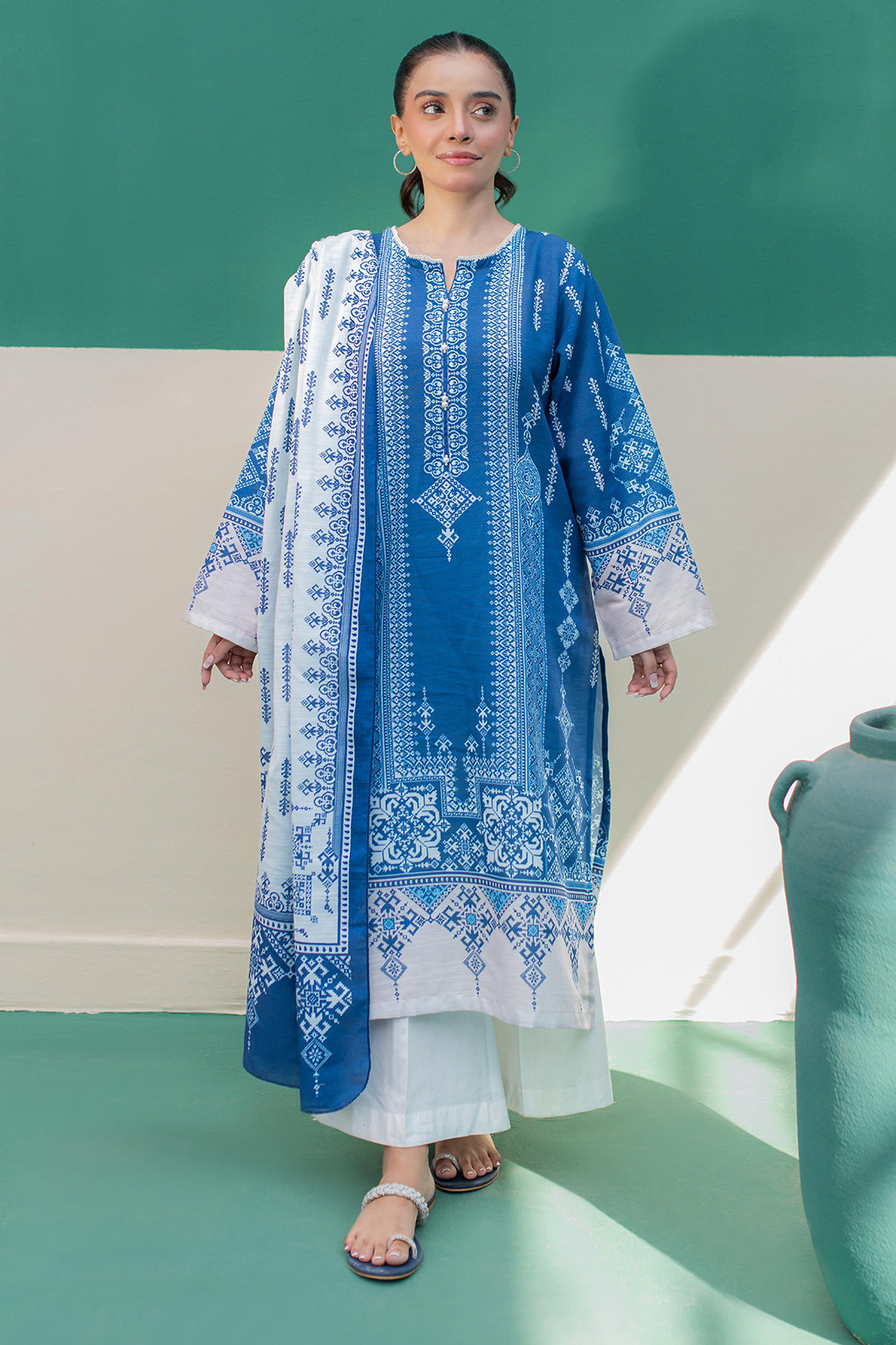 Zellbury | Winter Pret | Kurta Dupatta - 2980 - by - Libasekhas UK - Registered Vendor of : Zellbury Women - 100% Original Designer Dresss
