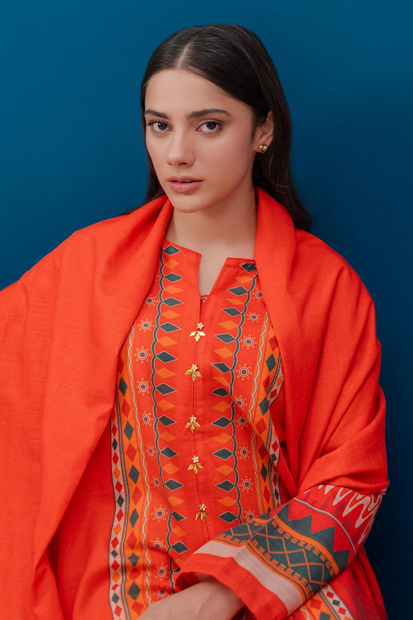 Zellbury | Winter Pret | Kurta Dupatta - 3053 - by - Libasekhas UK - Registered Vendor of : Zellbury Women - 100% Original Designer Dresss
