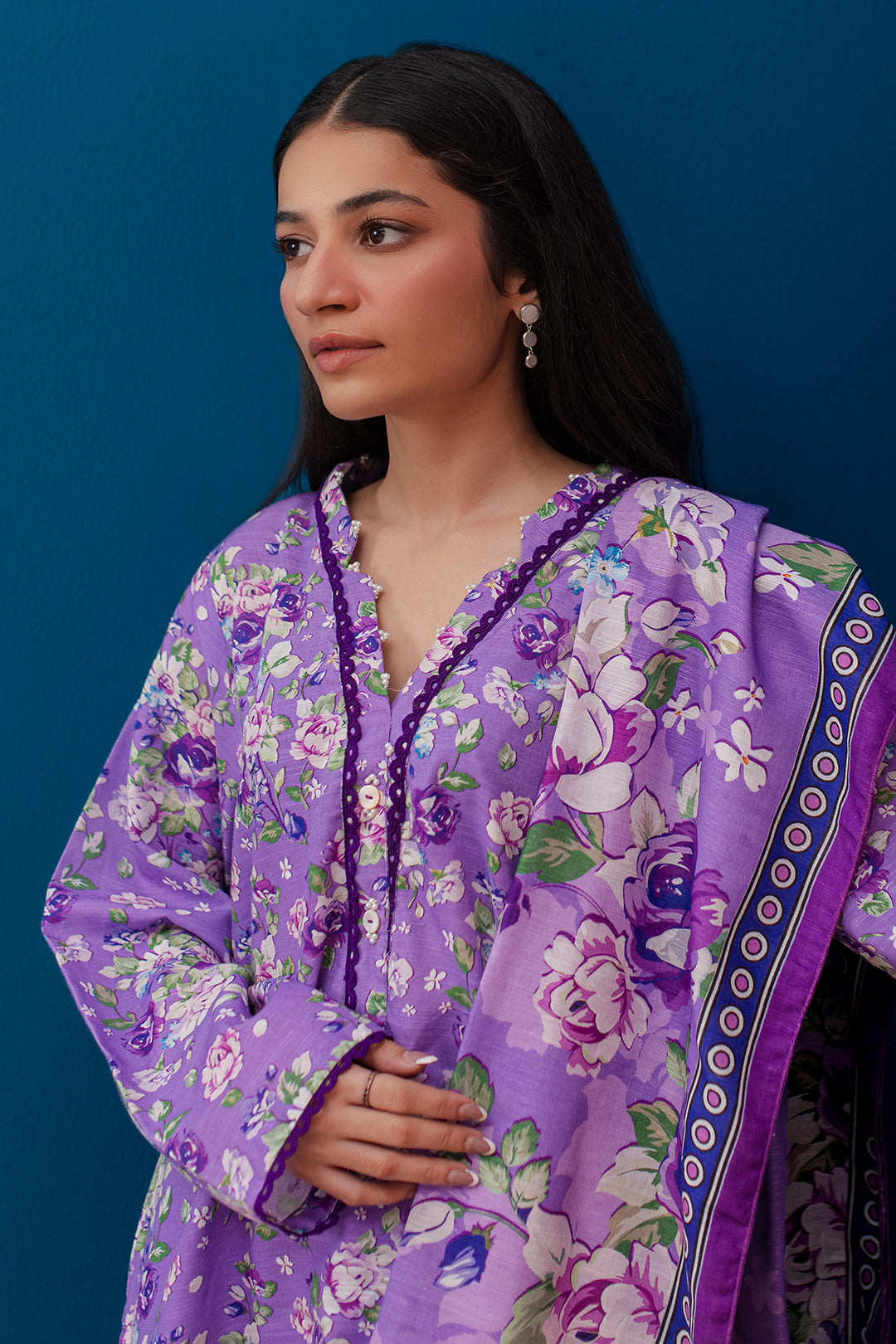 Zellbury | Winter Pret | Kurta Dupatta Trouser - 2948 - by - Libasekhas UK - Registered Vendor of : Zellbury Women - 100% Original Designer Dresss