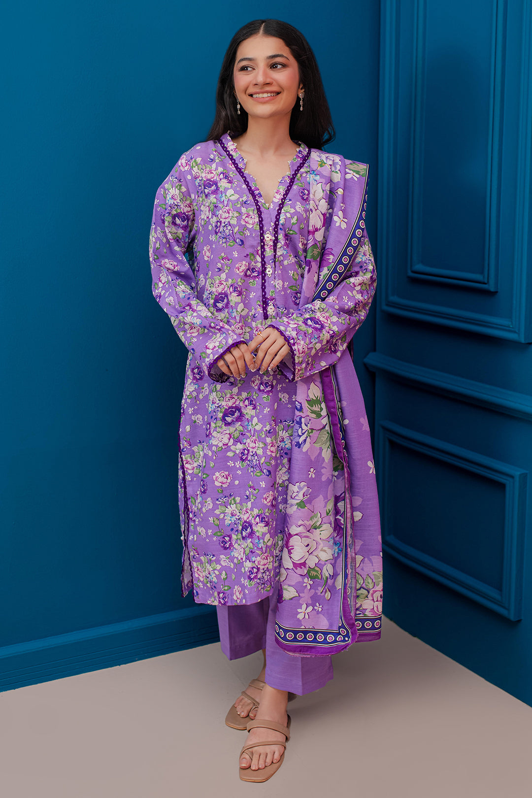 Zellbury | Winter Pret | Kurta Dupatta Trouser - 2948 - by - Libasekhas UK - Registered Vendor of : Zellbury Women - 100% Original Designer Dresss