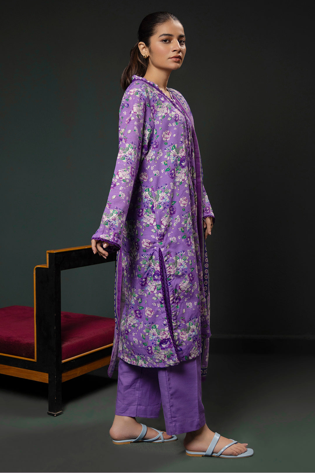 Zellbury | Winter Pret | Kurta Dupatta Trouser - 2948 - by - Libasekhas UK - Registered Vendor of : Zellbury Women - 100% Original Designer Dresss
