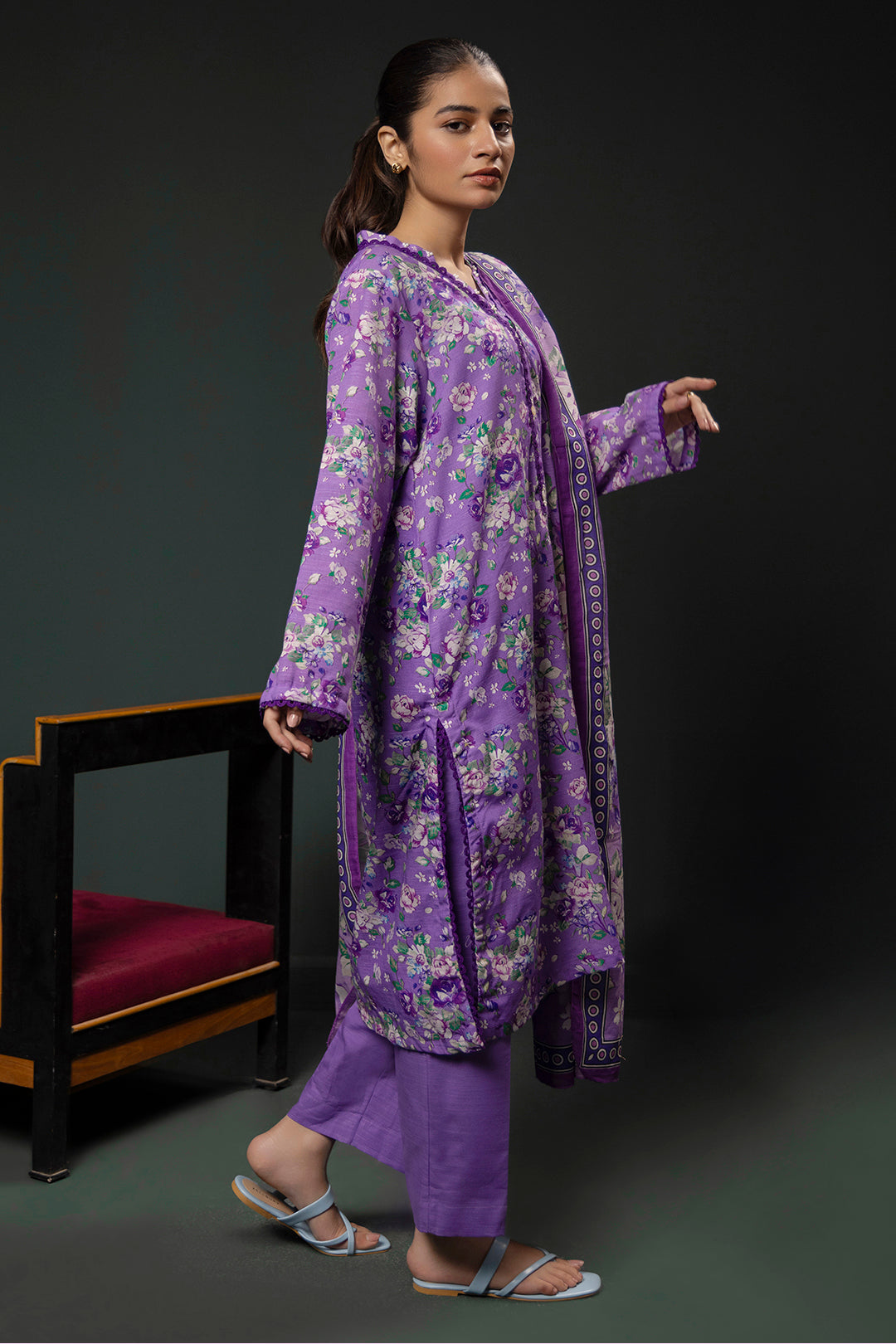 Zellbury | Winter Pret | Kurta Dupatta Trouser - 2948 - by - Libasekhas UK - Registered Vendor of : Zellbury Women - 100% Original Designer Dresss