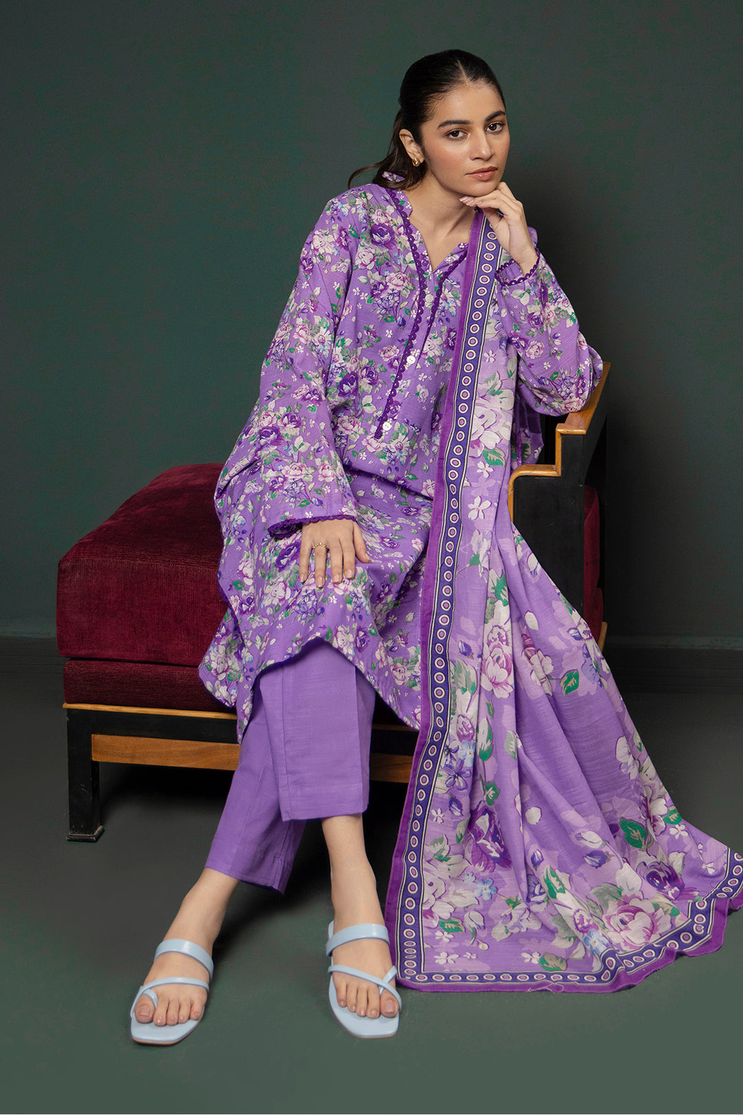 Zellbury | Winter Pret | Kurta Dupatta Trouser - 2948 - by - Libasekhas UK - Registered Vendor of : Zellbury Women - 100% Original Designer Dresss