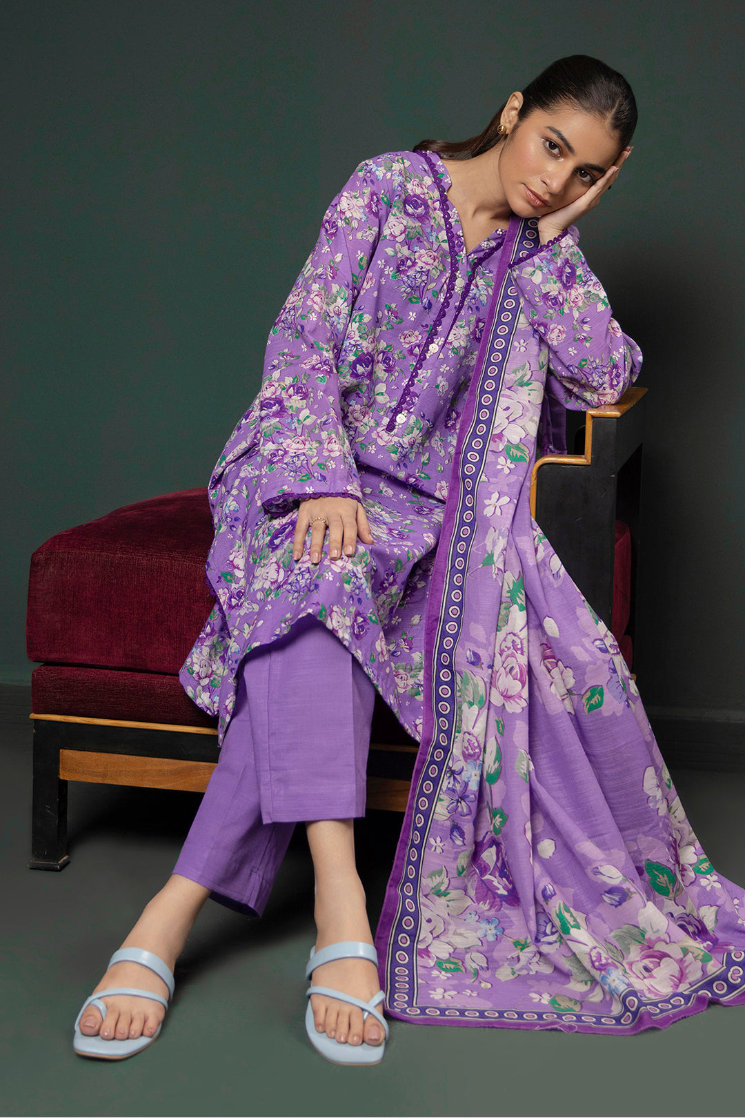 Zellbury | Winter Pret | Kurta Dupatta Trouser - 2948 - by - Libasekhas UK - Registered Vendor of : Zellbury Women - 100% Original Designer Dresss