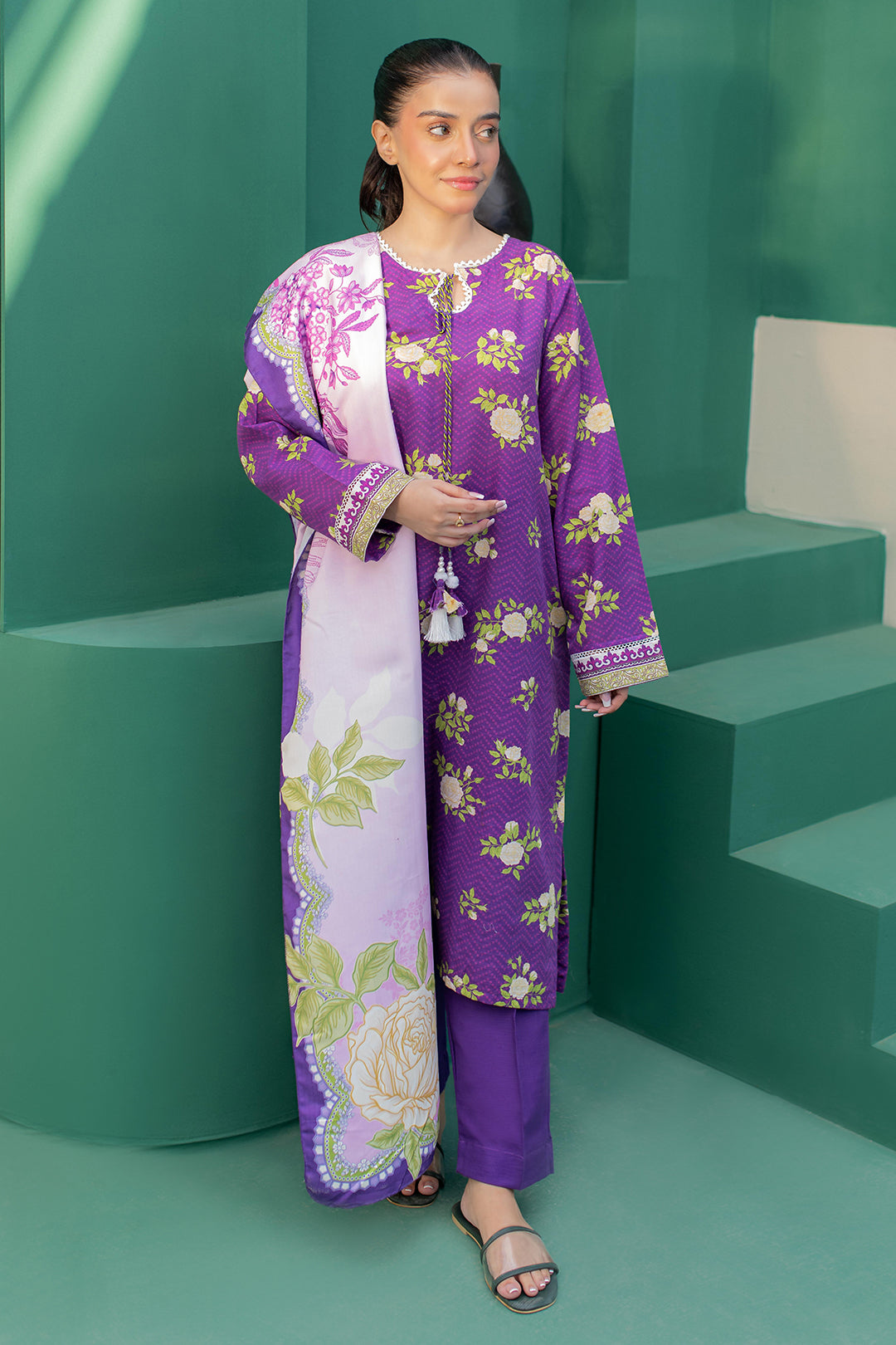 Zellbury | Winter Pret | Kurta Shawl Trouser - 3010 - by - Libasekhas UK - Registered Vendor of : Zellbury Women - 100% Original Designer Dresss