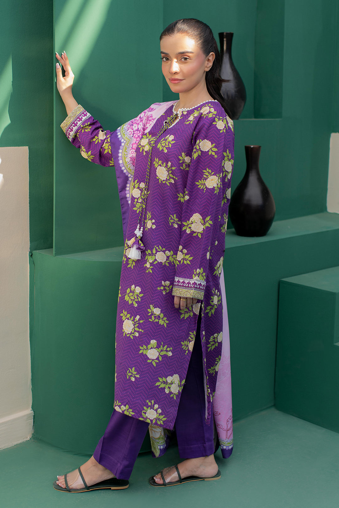 Zellbury | Winter Pret | Kurta Shawl Trouser - 3010 - by - Libasekhas UK - Registered Vendor of : Zellbury Women - 100% Original Designer Dresss