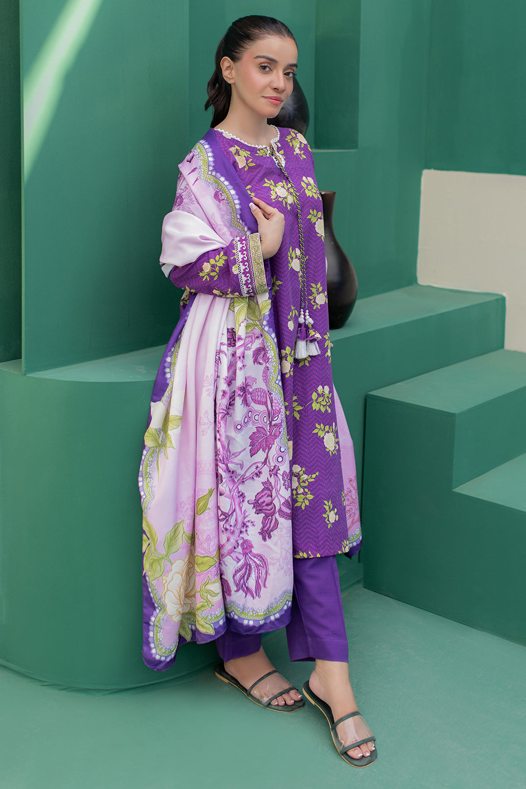 Zellbury | Winter Pret | Kurta Shawl Trouser - 3010 - by - Libasekhas UK - Registered Vendor of : Zellbury Women - 100% Original Designer Dresss