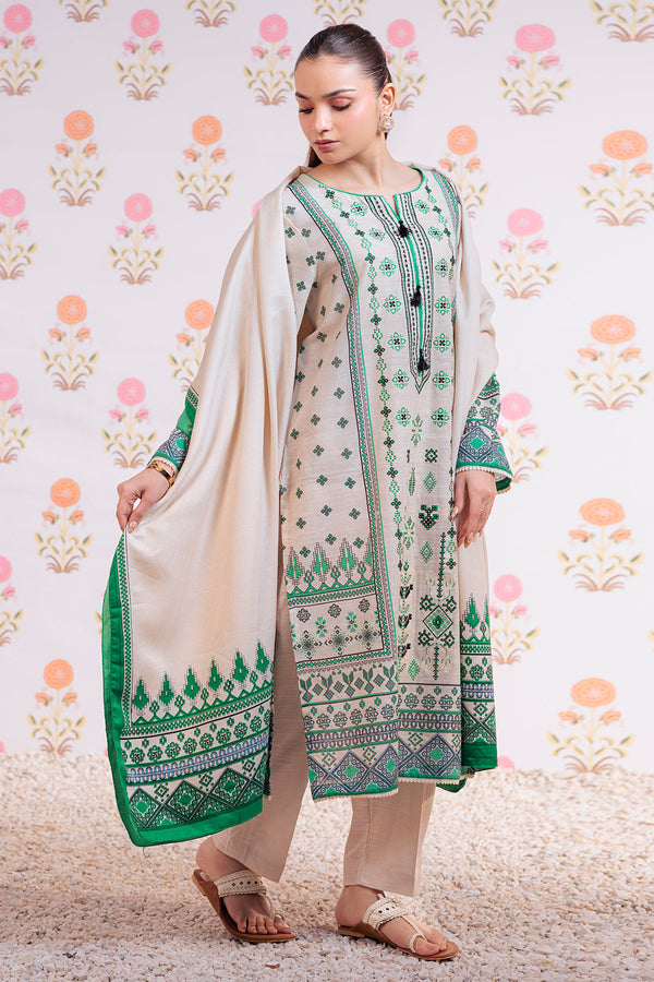 Zellbury | Winter Pret | Embroidered Kurta Dupatta Trouser - 3075 - by - Libasekhas UK - Registered Vendor of : Zellbury Women - 100% Original Designer Dresss