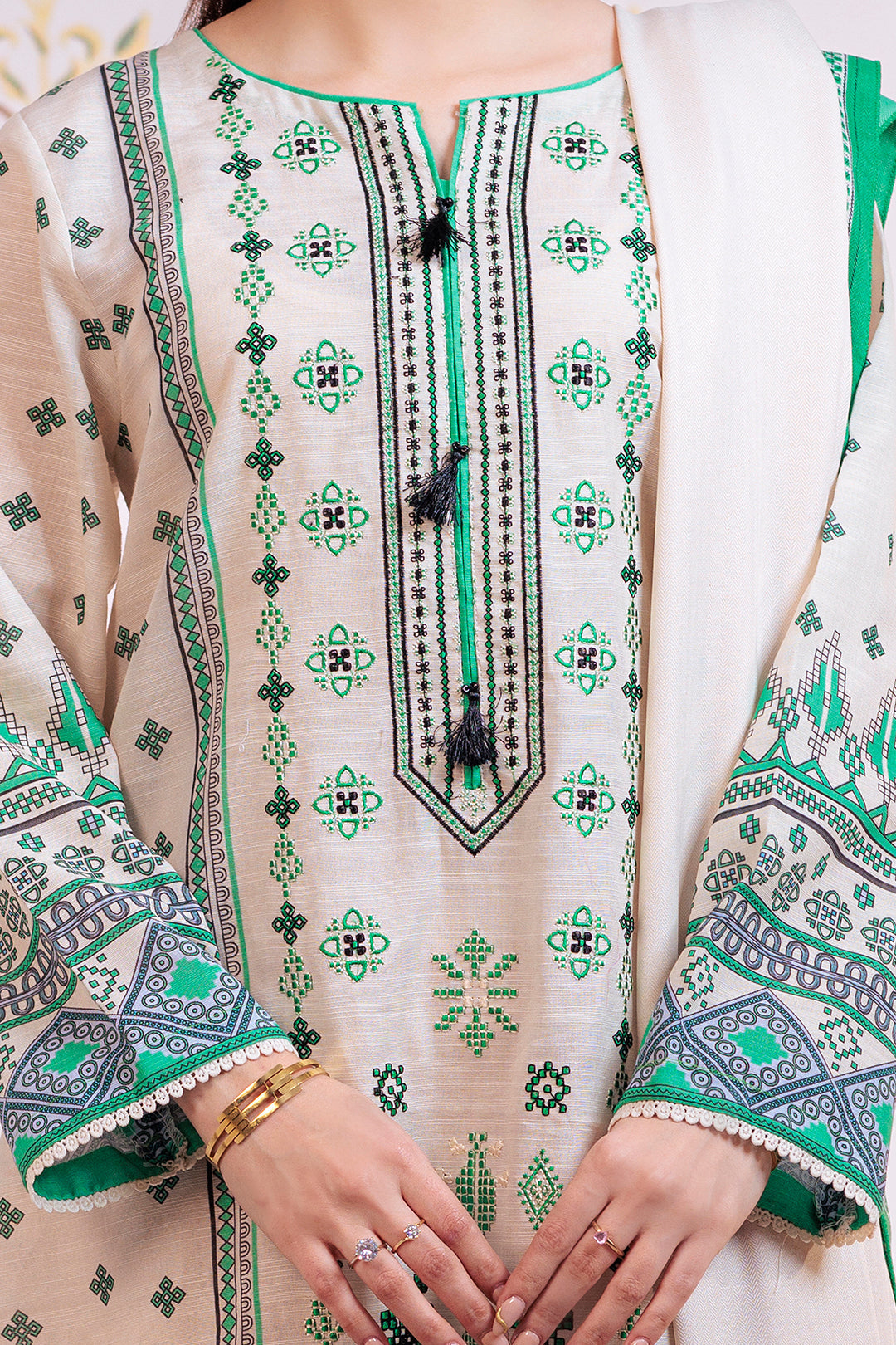 Zellbury | Winter Pret | Embroidered Kurta Dupatta Trouser - 3075 - by - Libasekhas UK - Registered Vendor of : Zellbury Women - 100% Original Designer Dresss