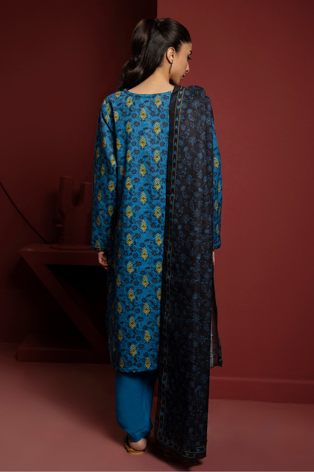 Zellbury | Winter Pret | Kurta Dupatta Trouser - 3115 - by - Libasekhas UK - Registered Vendor of : Zellbury Women - 100% Original Designer Dresss