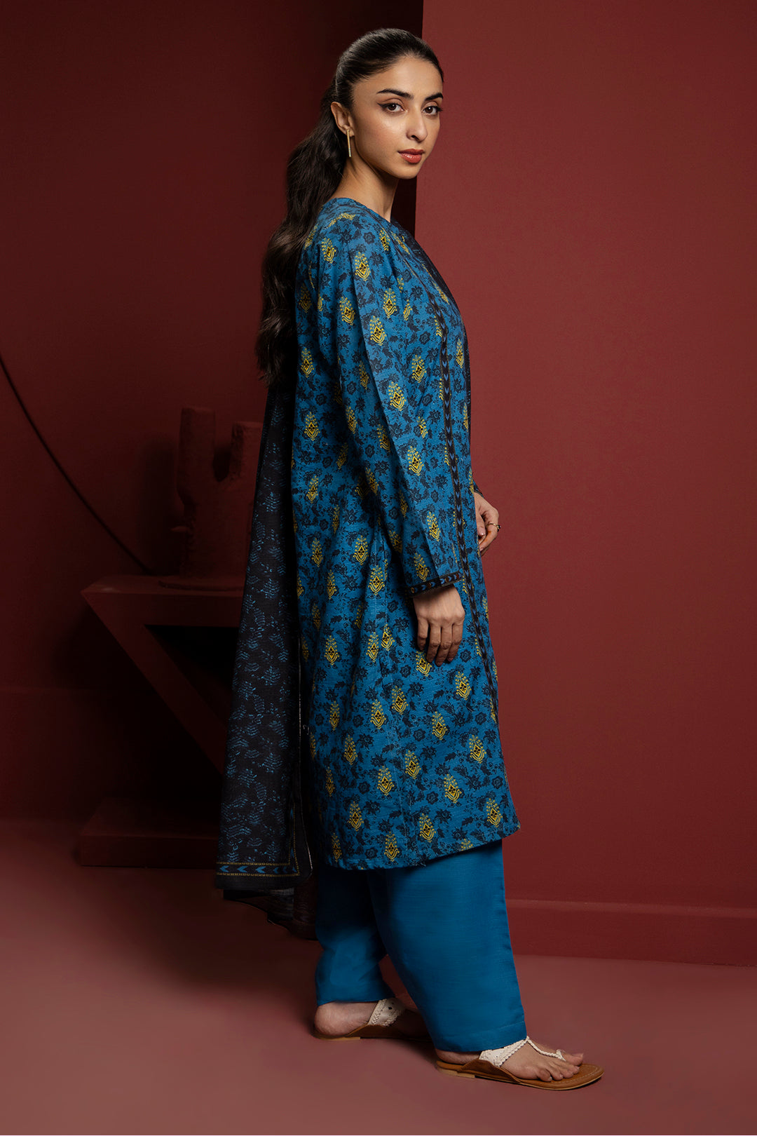 Zellbury | Winter Pret | Kurta Dupatta Trouser - 3115 - by - Libasekhas UK - Registered Vendor of : Zellbury Women - 100% Original Designer Dresss