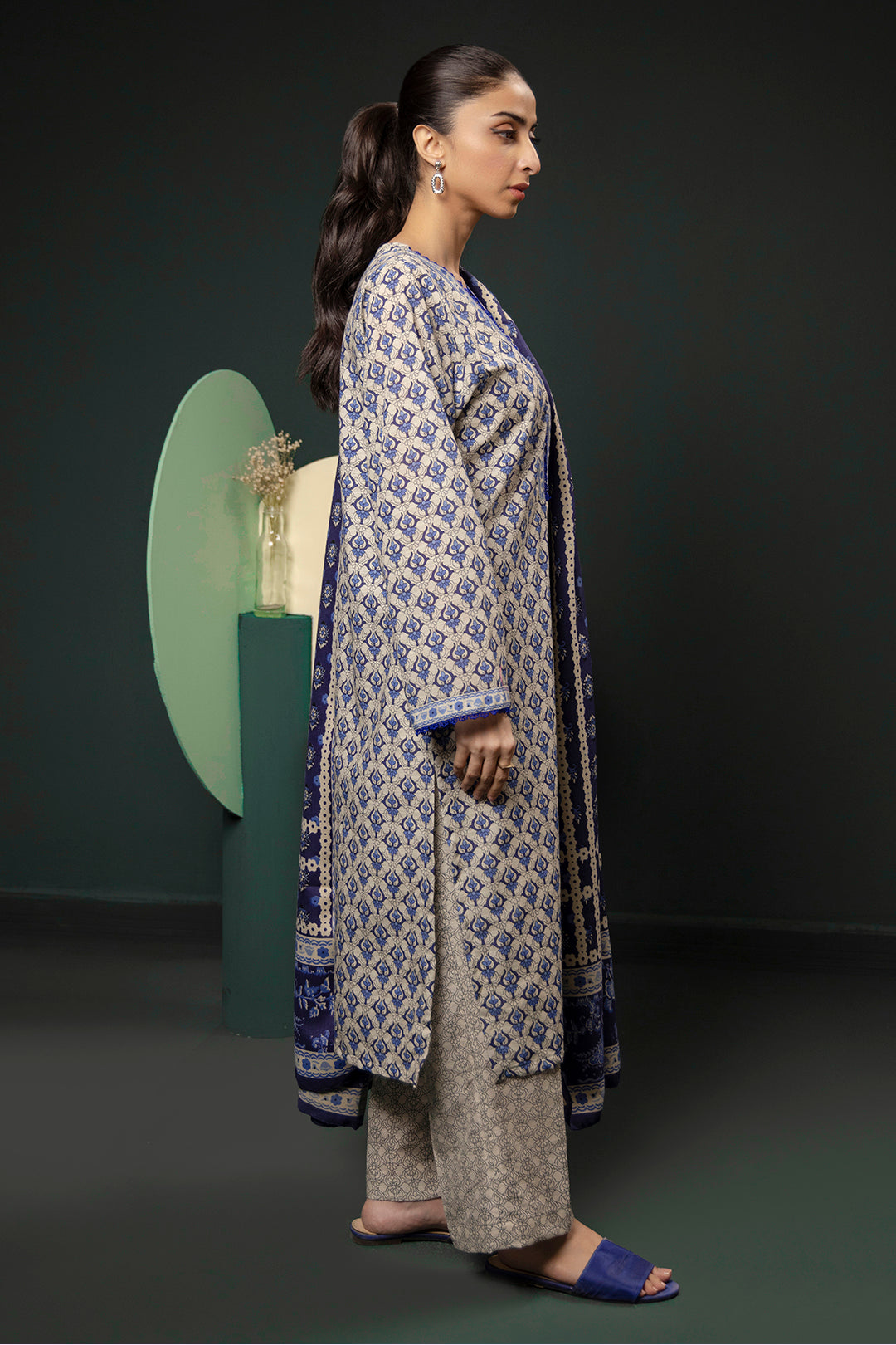 Zellbury | Winter Pret | Kurta Shawl Trouser - 3153 - by - Libasekhas UK - Registered Vendor of : Zellbury Women - 100% Original Designer Dresss