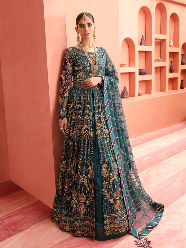 Gulaal | Wedding Formals | AYZEL GL-WS-22V1-27 (PISHWAS AND LEHNGA) - by - Libasekhas UK - Registered Vendor of : Gulaal - 100% Original Designer Dresss