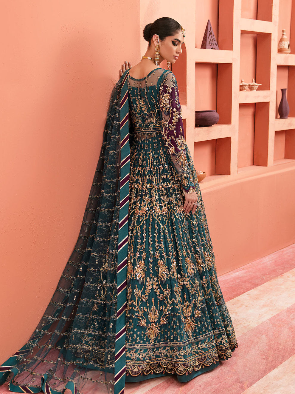 Gulaal | Wedding Formals | AYZEL GL-WS-22V1-27 (PISHWAS AND LEHNGA) - by - Libasekhas UK - Registered Vendor of : Gulaal - 100% Original Designer Dresss