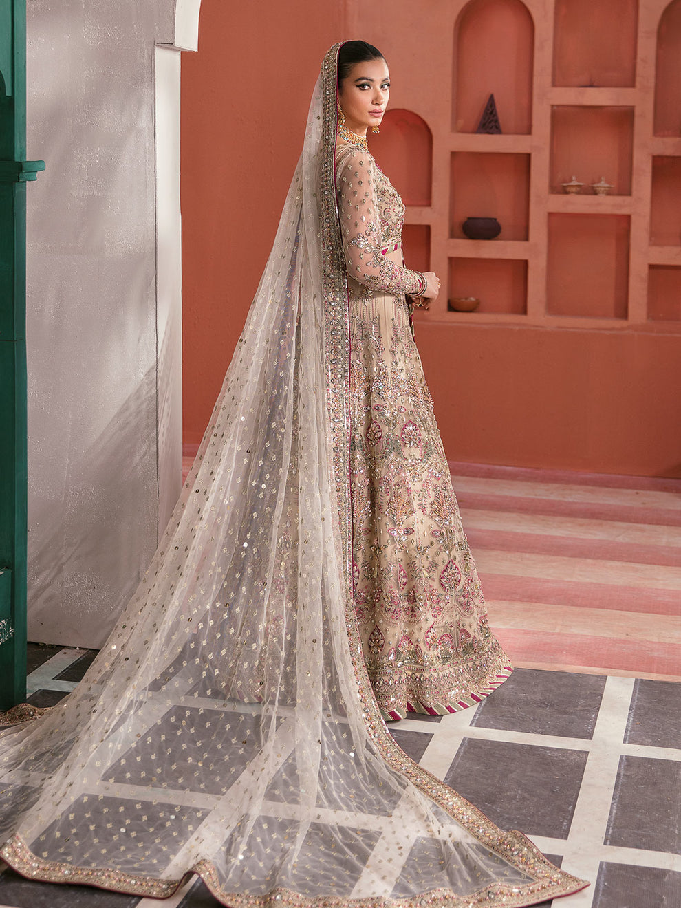 Gulaal | Wedding Formals | ANSHAH GL-WS-22V1-28 (IVORY WHITE LEHNGA CHOLI) - by - Libasekhas UK - Registered Vendor of : Gulaal - 100% Original Designer Dresss