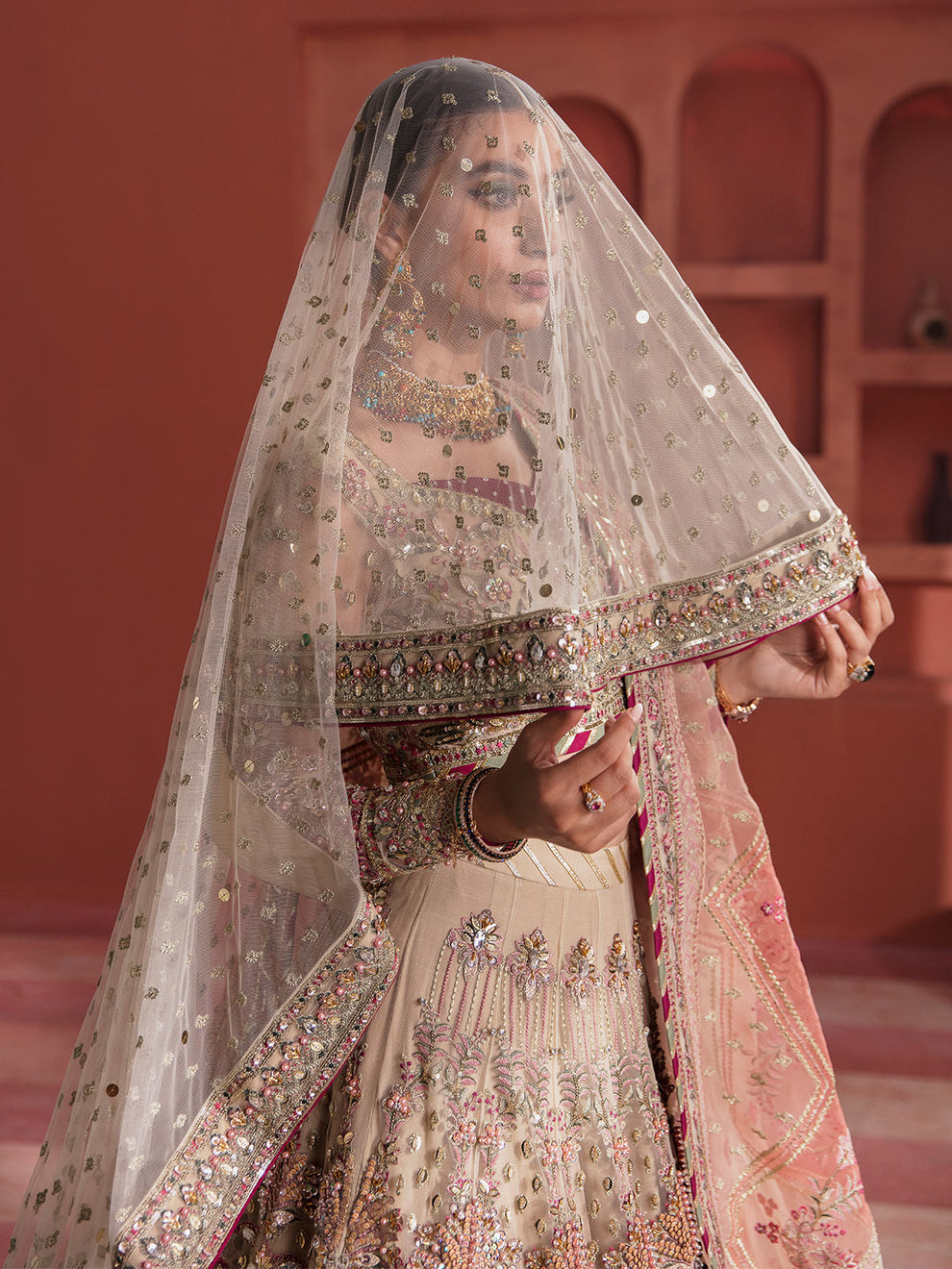 Gulaal | Wedding Formals | ANSHAH GL-WS-22V1-28 (IVORY WHITE LEHNGA CHOLI) - by - Libasekhas UK - Registered Vendor of : Gulaal - 100% Original Designer Dresss