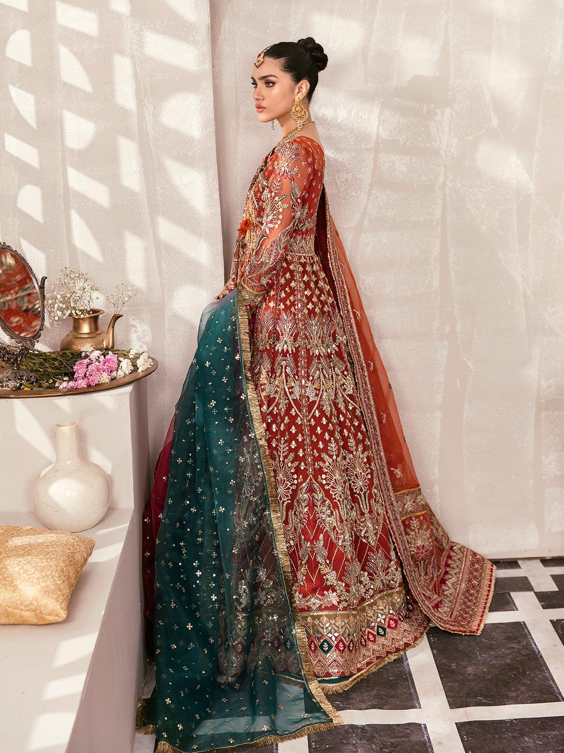 Gulaal | Wedding Formals | ZAIRA GL-WS-22V1-30 (RUST ANGRAKHA) - by - Libasekhas UK - Registered Vendor of : Gulaal - 100% Original Designer Dresss