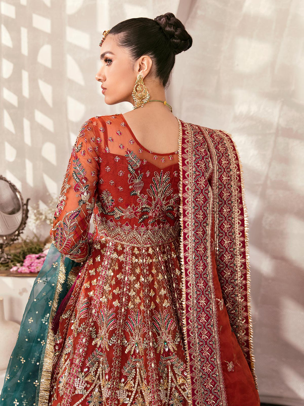 Gulaal | Wedding Formals | ZAIRA GL-WS-22V1-30 (RUST ANGRAKHA) - by - Libasekhas UK - Registered Vendor of : Gulaal - 100% Original Designer Dresss