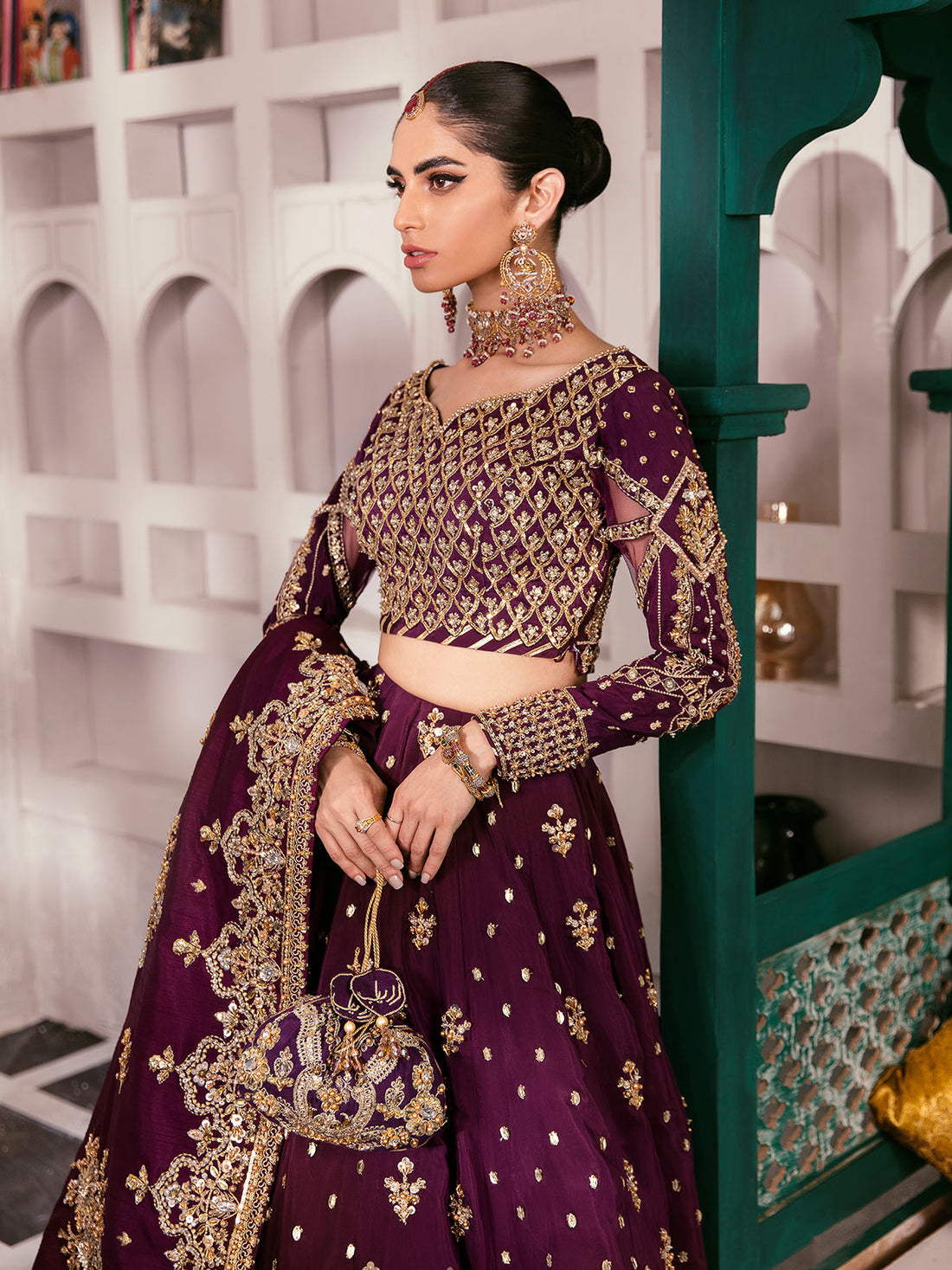 Gulaal | Wedding Formals | SHAZMINAH GL-WS-22V1-31 (LEHNGA AND CHOLI) - by - Libasekhas UK - Registered Vendor of : Gulaal - 100% Original Designer Dresss