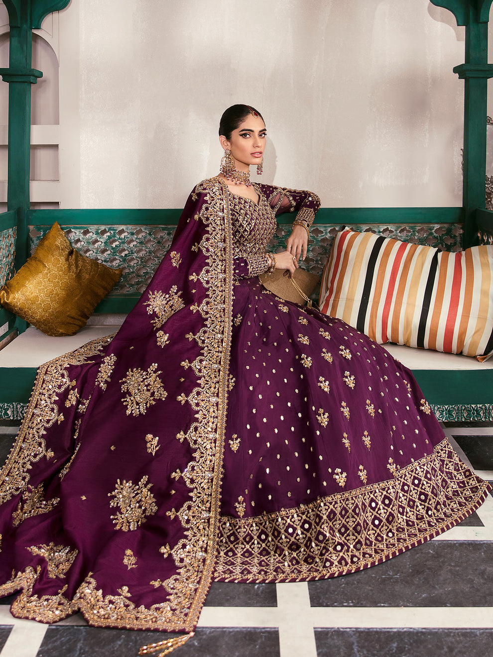 Gulaal | Wedding Formals | SHAZMINAH GL-WS-22V1-31 (LEHNGA AND CHOLI) - by - Libasekhas UK - Registered Vendor of : Gulaal - 100% Original Designer Dresss