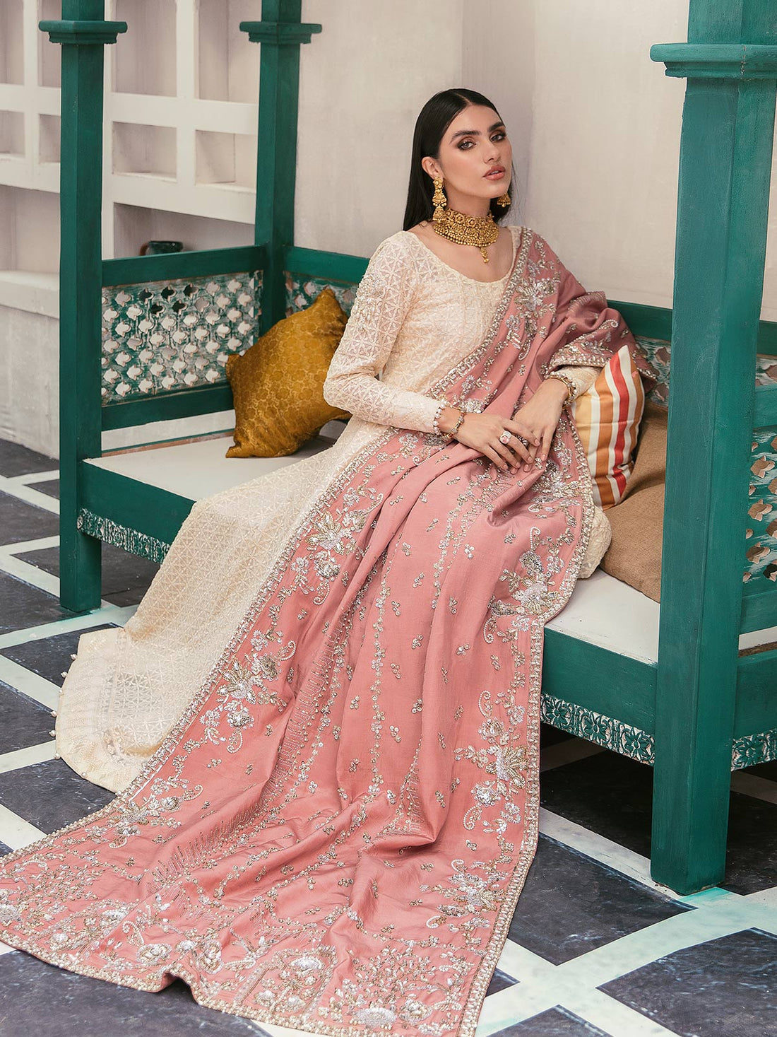 Gulaal | Wedding Formals | GL-WS-22V1-34 (PISHWAS AND CHOORIDAAR PYJAMA) - by - Libasekhas UK - Registered Vendor of : Gulaal - 100% Original Designer Dresss