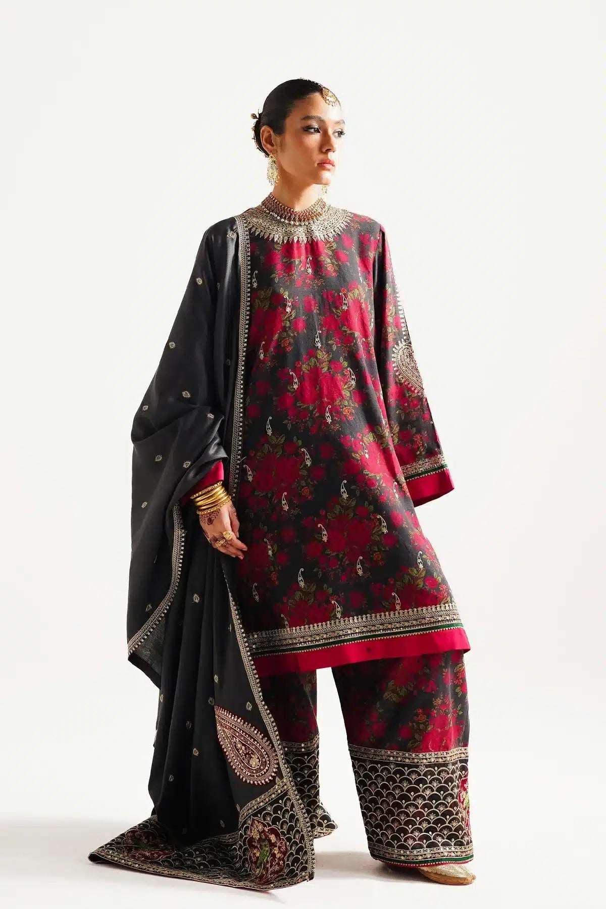 Zara ShahJahan | Winter Shawl 23 | WS23-D3 - by - Libasekhas UK - Registered Vendor of : Zara Sahjahan - 100% Original Designer Dresss