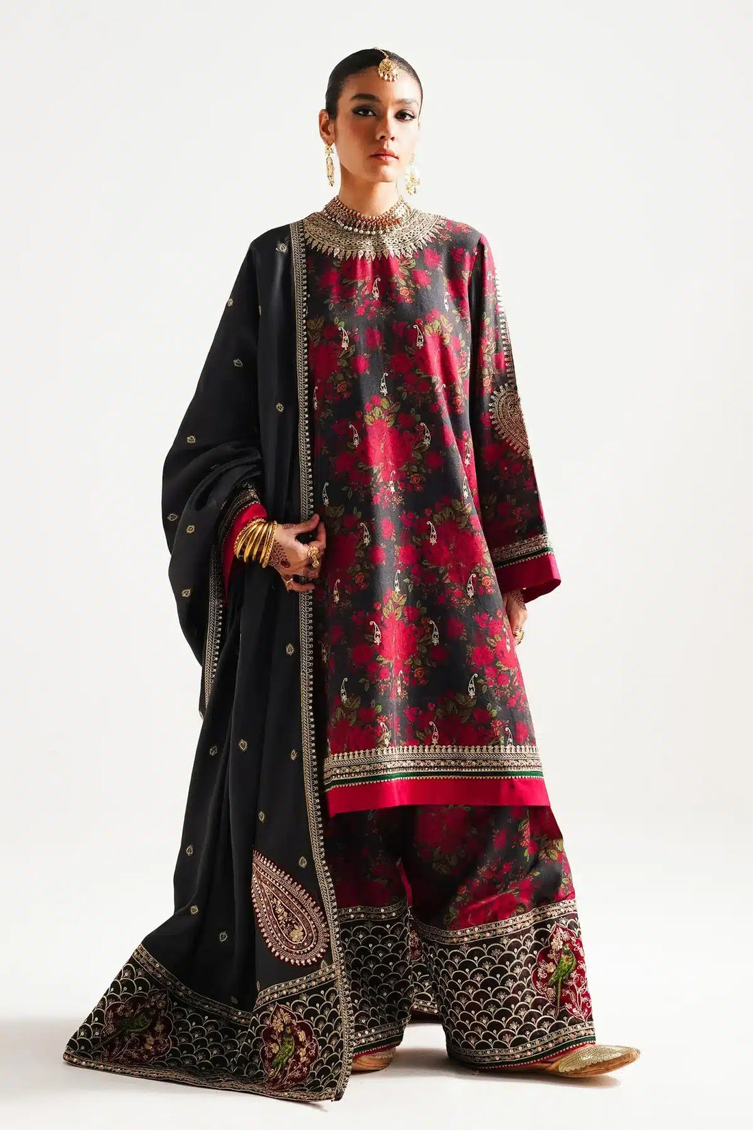 Zara ShahJahan | Winter Shawl 23 | WS23-D3 - by - Libasekhas UK - Registered Vendor of : Zara Sahjahan - 100% Original Designer Dresss