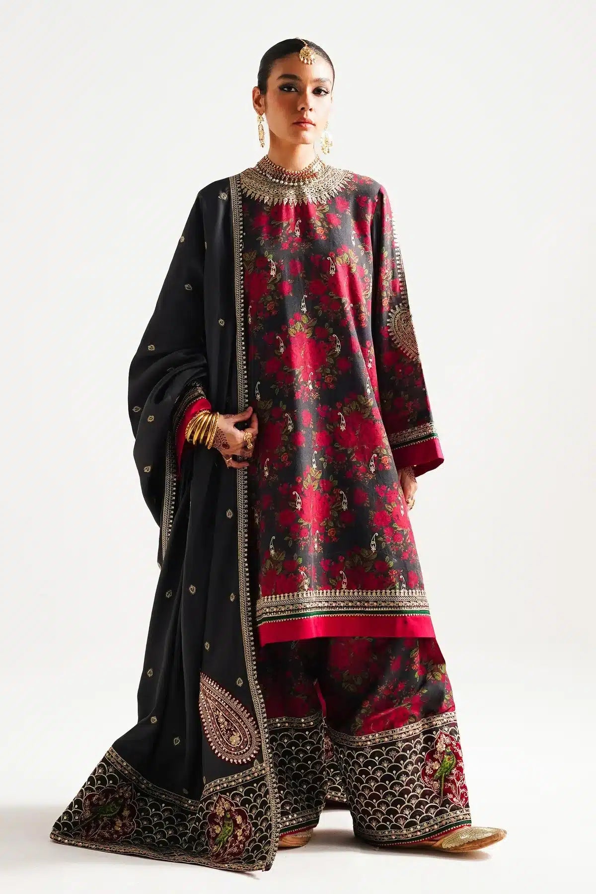 Zara ShahJahan | Winter Shawl 23 | WS23-D3 - by - Libasekhas UK - Registered Vendor of : Zara Sahjahan - 100% Original Designer Dresss