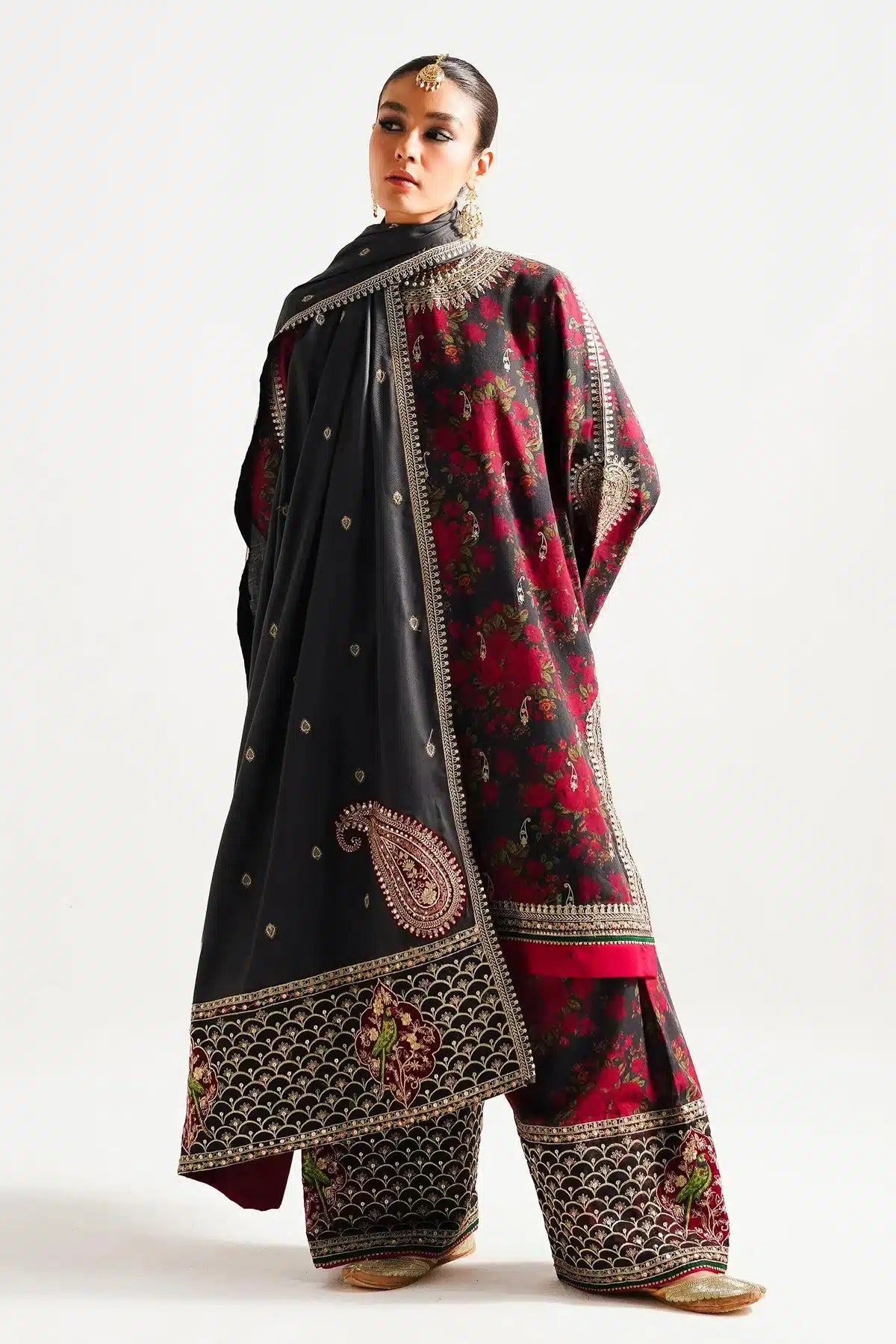 Zara ShahJahan | Winter Shawl 23 | WS23-D3 - by - Libasekhas UK - Registered Vendor of : Zara Sahjahan - 100% Original Designer Dresss