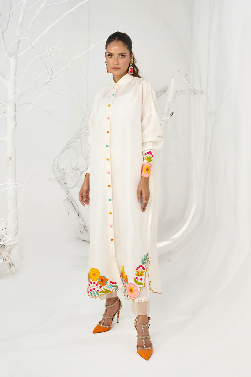 Wardha Saleem | Zimal Silk Edit | Nia (Pure Raw-Silk) - by Libasekhas UK - Registered Vendor of : Wardha Saleem - 100% Original Designer Dress