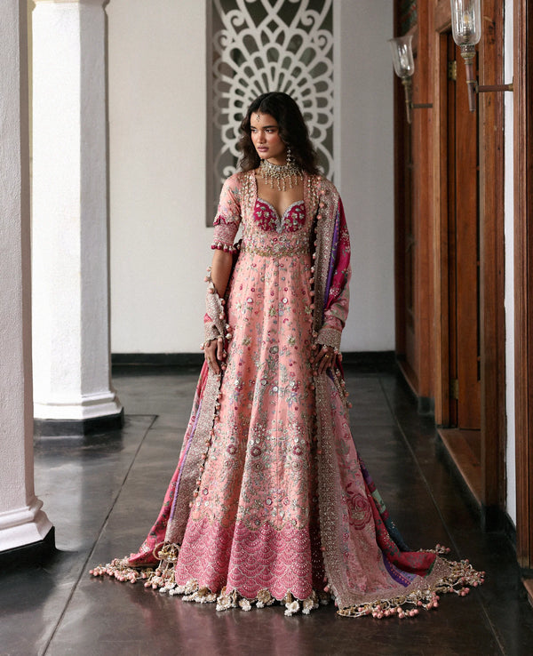 Republic Women's wear | Jazrdin D'amour Wedding Unstitched' 26 | Pink Maxi-Jolie Fleur