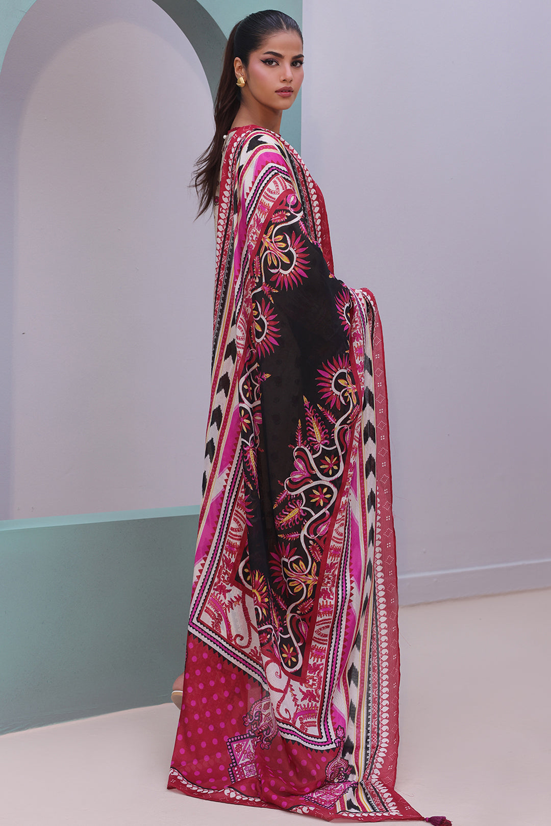 Zellbury | Unstitched 2 Piece Cambric | Embroidered Shirt Dupatta - 0022 - by - Libasekhas UK - Registered Vendor of : Zellbury Women - 100% Original Designer Dresss