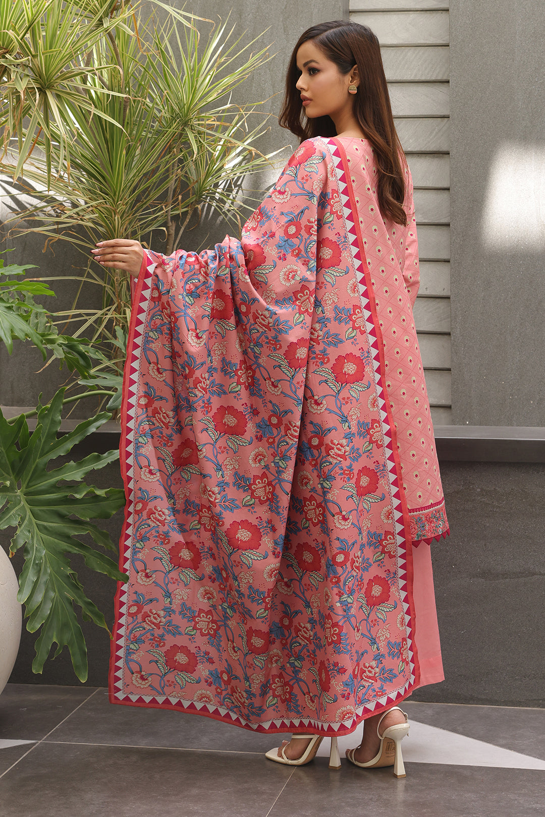 Zellbury | Unstitched 2 Piece Cambric | Embroidered Shirt Dupatta - 0025 - by - Libasekhas UK - Registered Vendor of : Zellbury Women - 100% Original Designer Dresss