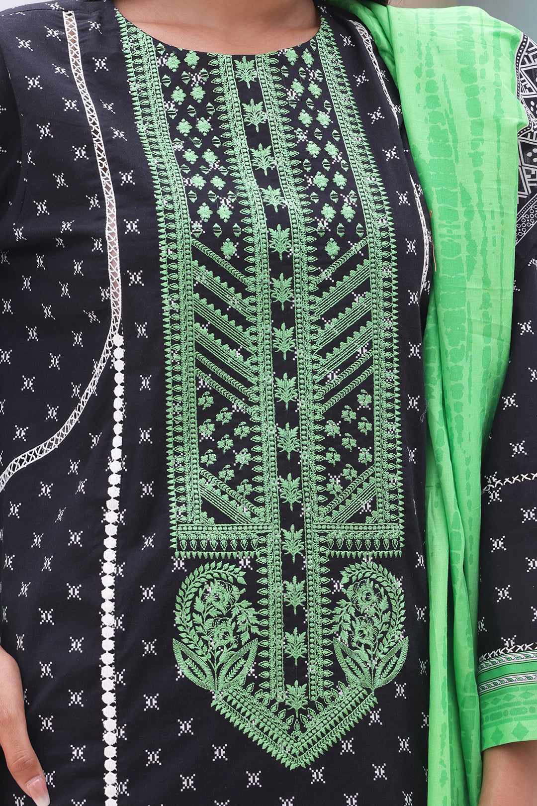 Zellbury | Unstitched 2 Piece Cambric | Embroidered Shirt Dupatta - 0027 - by - Libasekhas UK - Registered Vendor of : Zellbury Women - 100% Original Designer Dresss