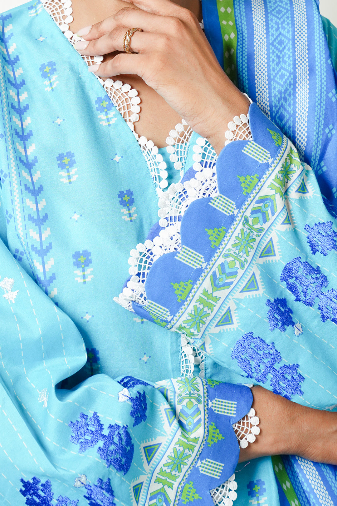 Zellbury | Unstitched 2 Piece Cambric | Embroidered Shirt Dupatta - 0028 - by - Libasekhas UK - Registered Vendor of : Zellbury Women - 100% Original Designer Dresss