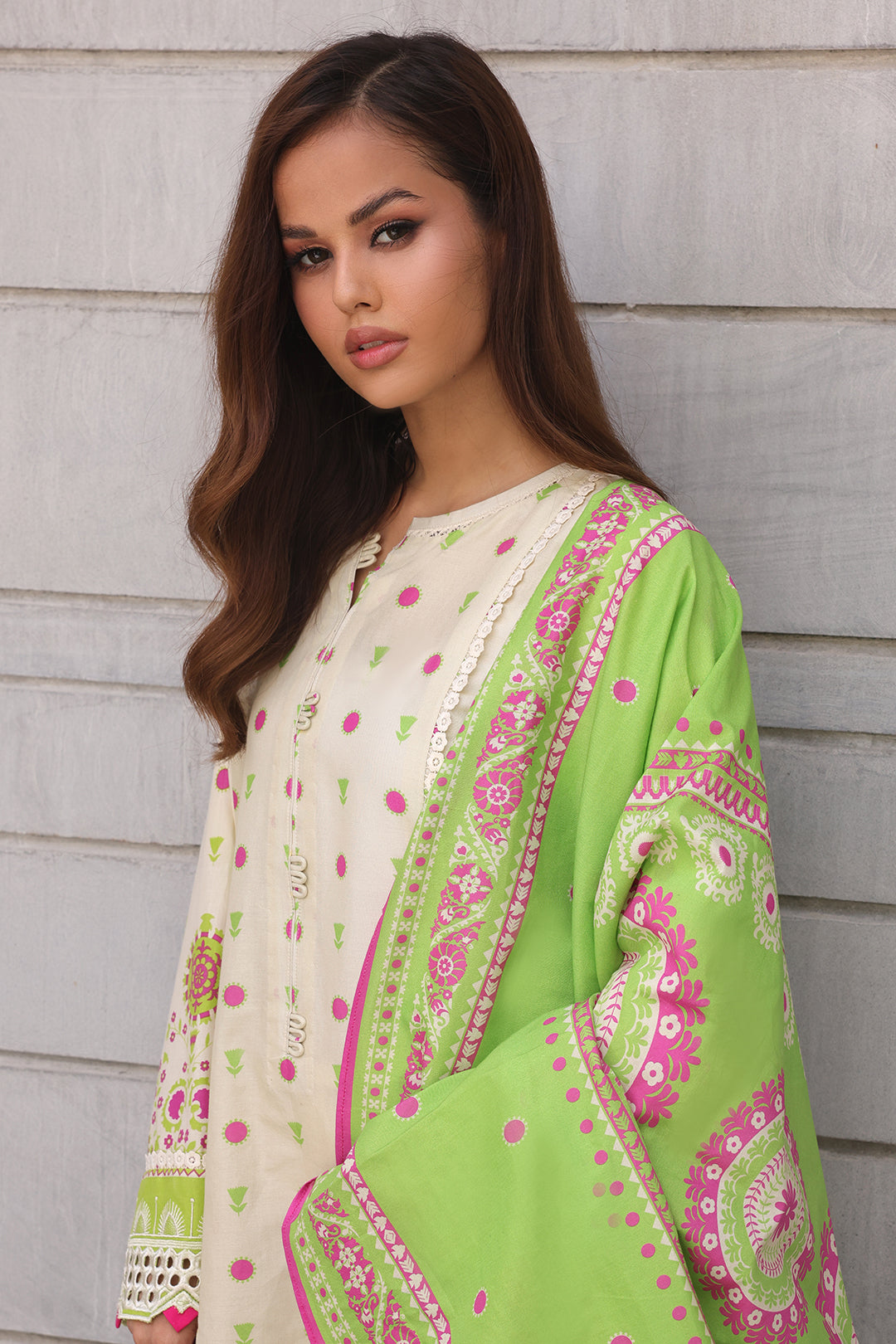 Zellbury | Unstitched 2 Piece Cambric | Embroidered Shirt Dupatta - 0111 - by - Libasekhas UK - Registered Vendor of : Zellbury Women - 100% Original Designer Dresss