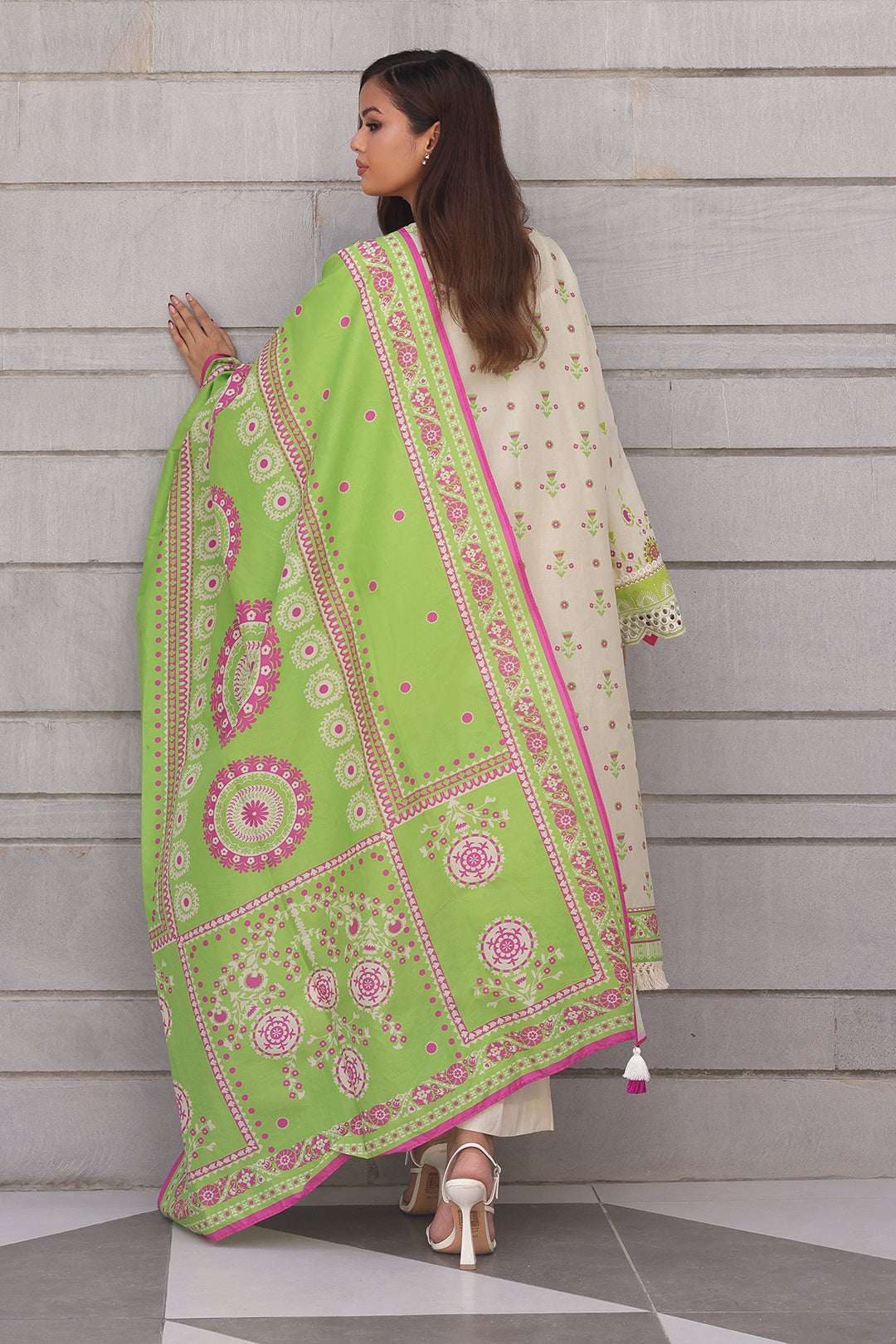 Zellbury | Unstitched 2 Piece Cambric | Embroidered Shirt Dupatta - 0111 - by - Libasekhas UK - Registered Vendor of : Zellbury Women - 100% Original Designer Dresss