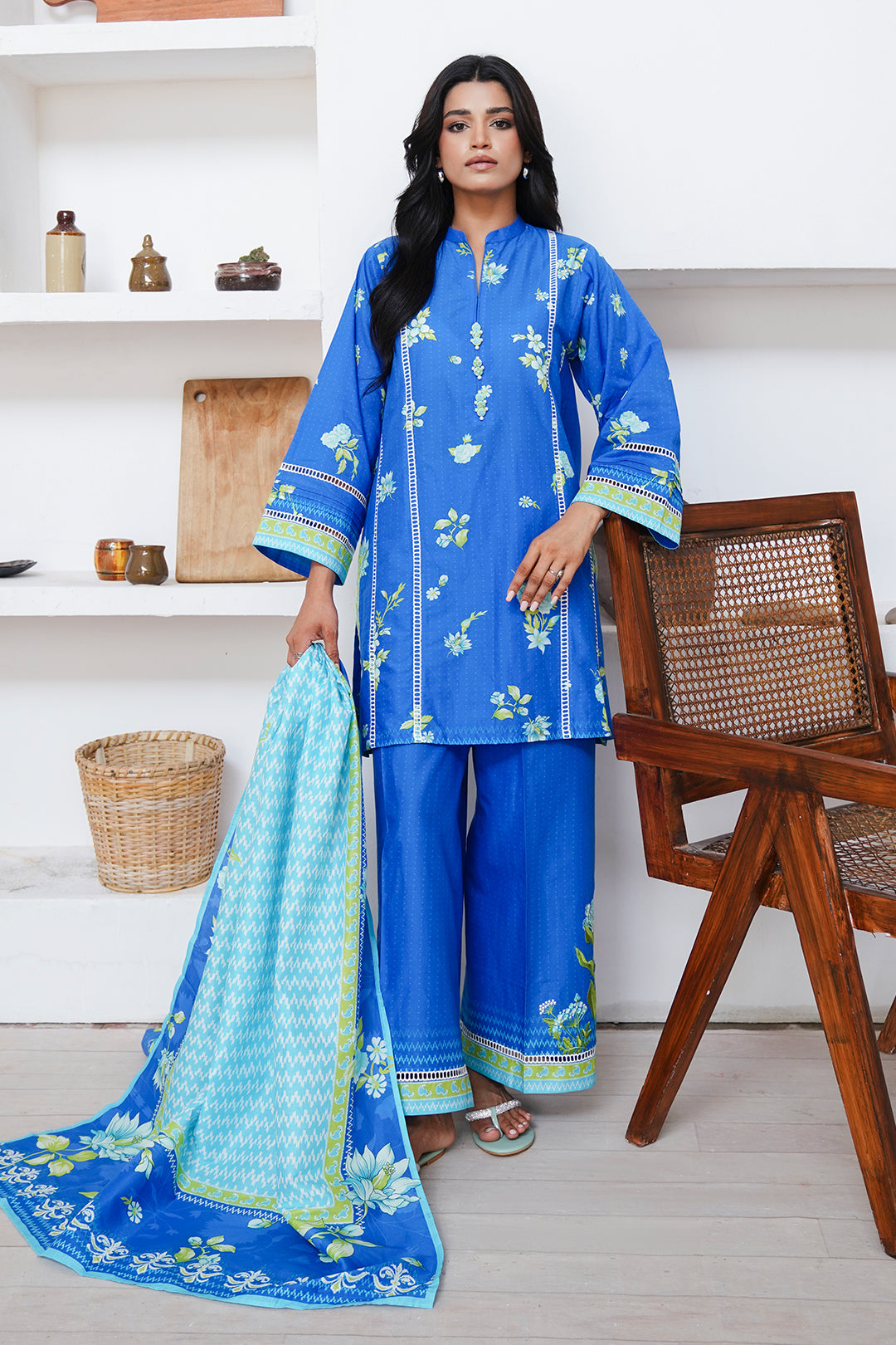 Zellbury | Unstitched 3 Piece Cambric | Embroidered Shirt Shalwar Dupatta - 0065 - by - Libasekhas UK - Registered Vendor of : Zellbury Women - 100% Original Designer Dresss