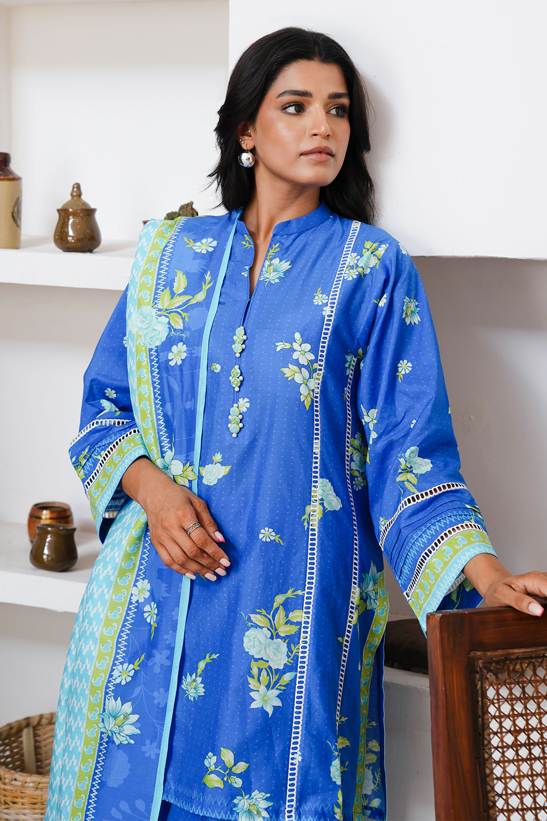 Zellbury | Unstitched 3 Piece Cambric | Embroidered Shirt Shalwar Dupatta - 0065 - by - Libasekhas UK - Registered Vendor of : Zellbury Women - 100% Original Designer Dresss