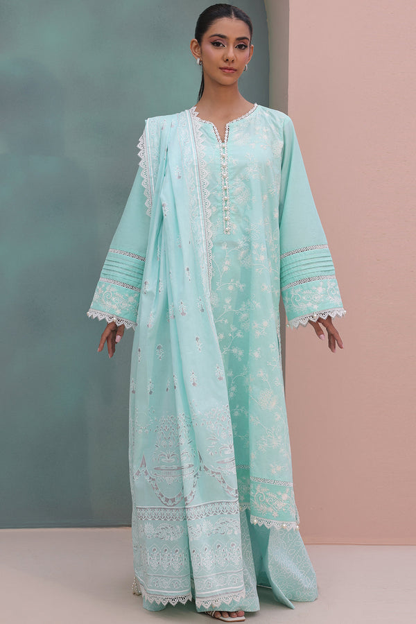 Zellbury | Unstitched 3 Piece Cambric | Embroidered Shirt Shalwar Dupatta - 0073 - by - Libasekhas UK - Registered Vendor of : Zellbury Women - 100% Original Designer Dresss