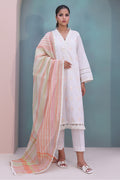 Zellbury | Unstitched 3 Piece Chambray | Embroidered Shirt Shalwar Dupatta - 0078 - by - Libasekhas UK - Registered Vendor of : Zellbury Women - 100% Original Designer Dresss
