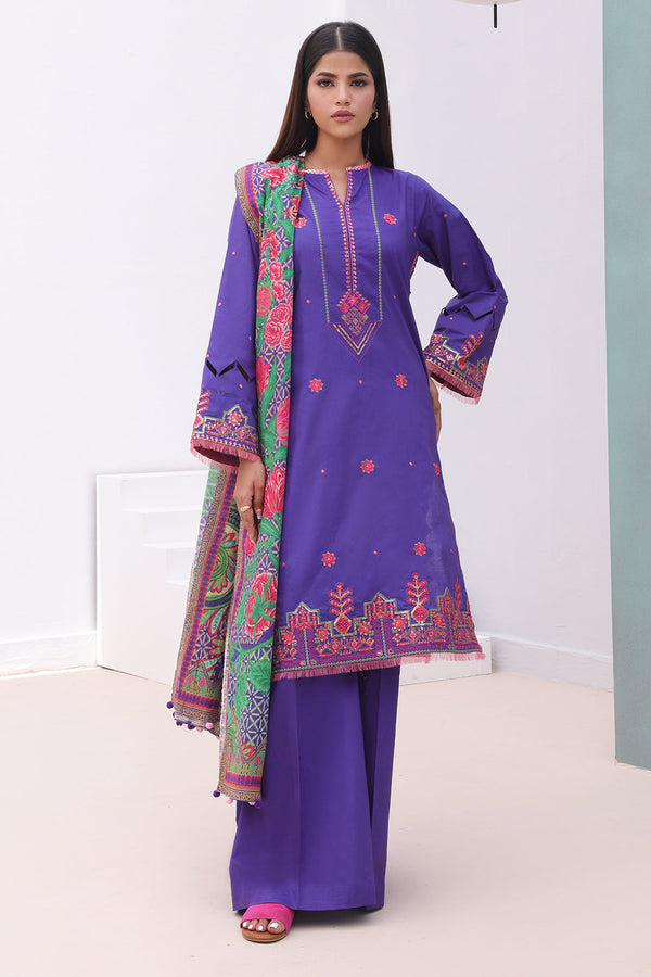 Zellbury | Unstitched 3 Piece Cambric | Embroidered Shirt Shalwar Dupatta - 0082 - by - Libasekhas UK - Registered Vendor of : Zellbury Women - 100% Original Designer Dresss