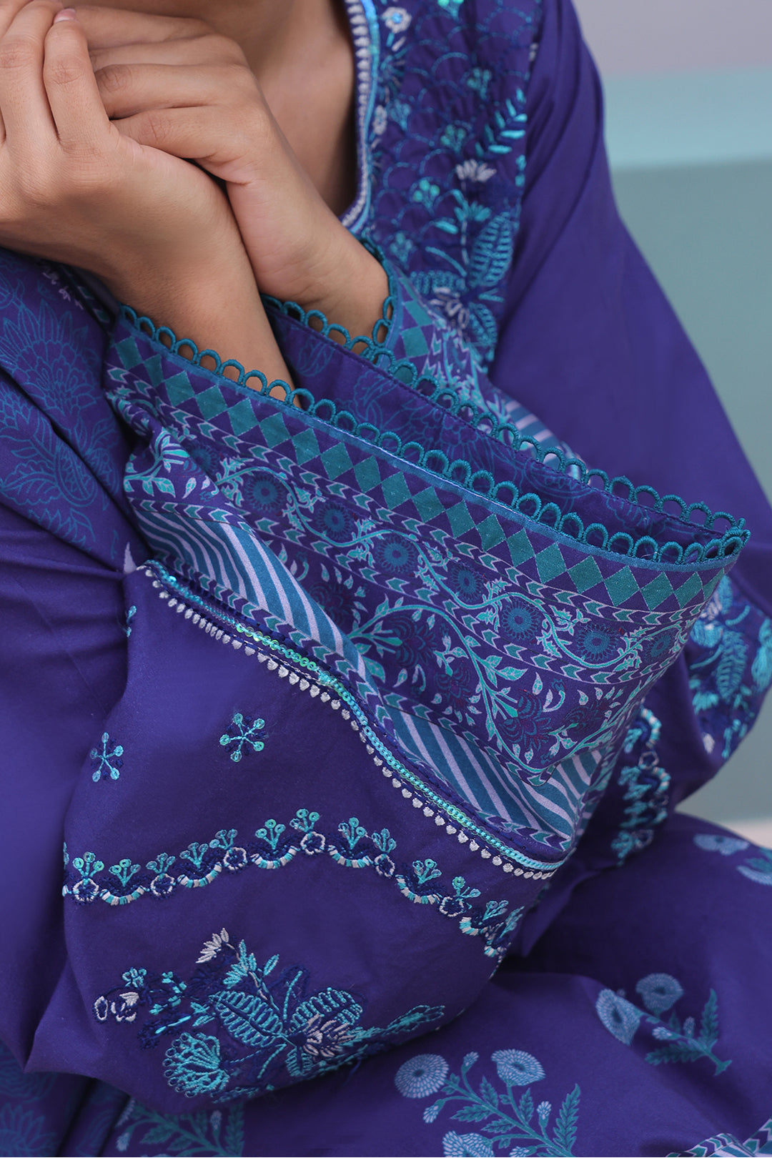 Zellbury | Unstitched 3 Piece Cambric | Embroidered Shirt Shalwar Dupatta - 0141 - by - Libasekhas UK - Registered Vendor of : Zellbury Women - 100% Original Designer Dresss