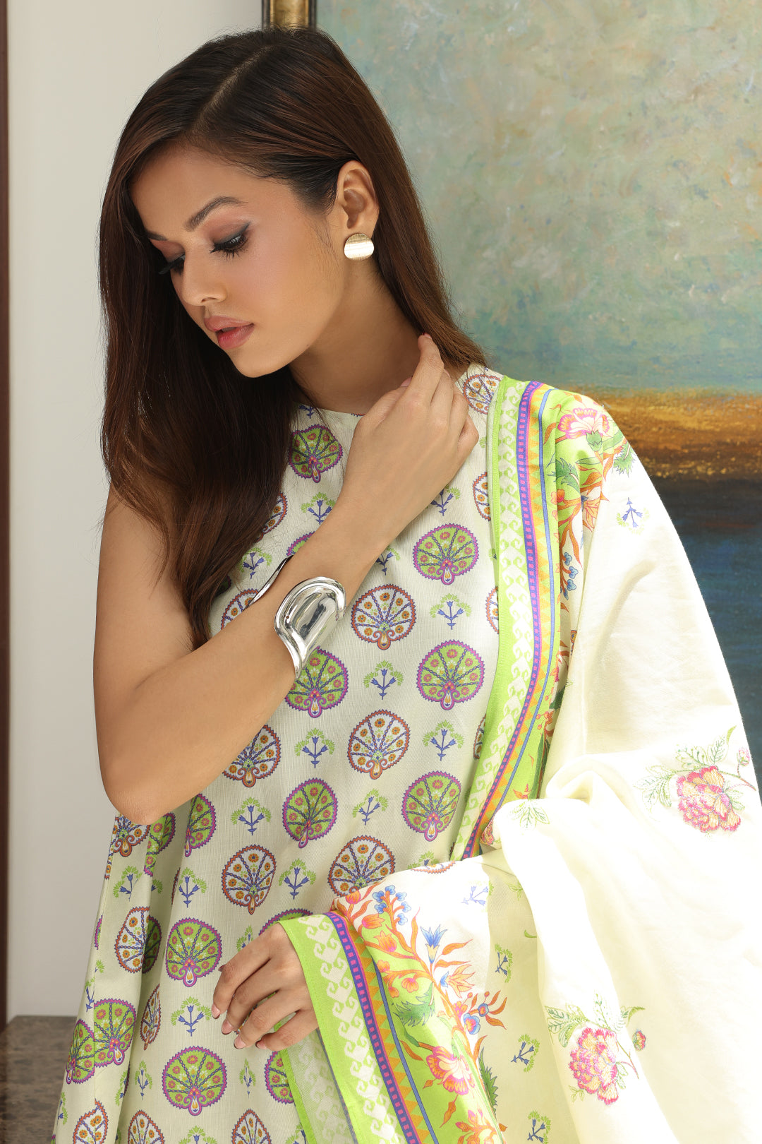 Zellbury | Unstitched 3 Piece Cambric | Embroidered Shirt Shalwar Dupatta - 0143 - by - Libasekhas UK - Registered Vendor of : Zellbury Women - 100% Original Designer Dresss