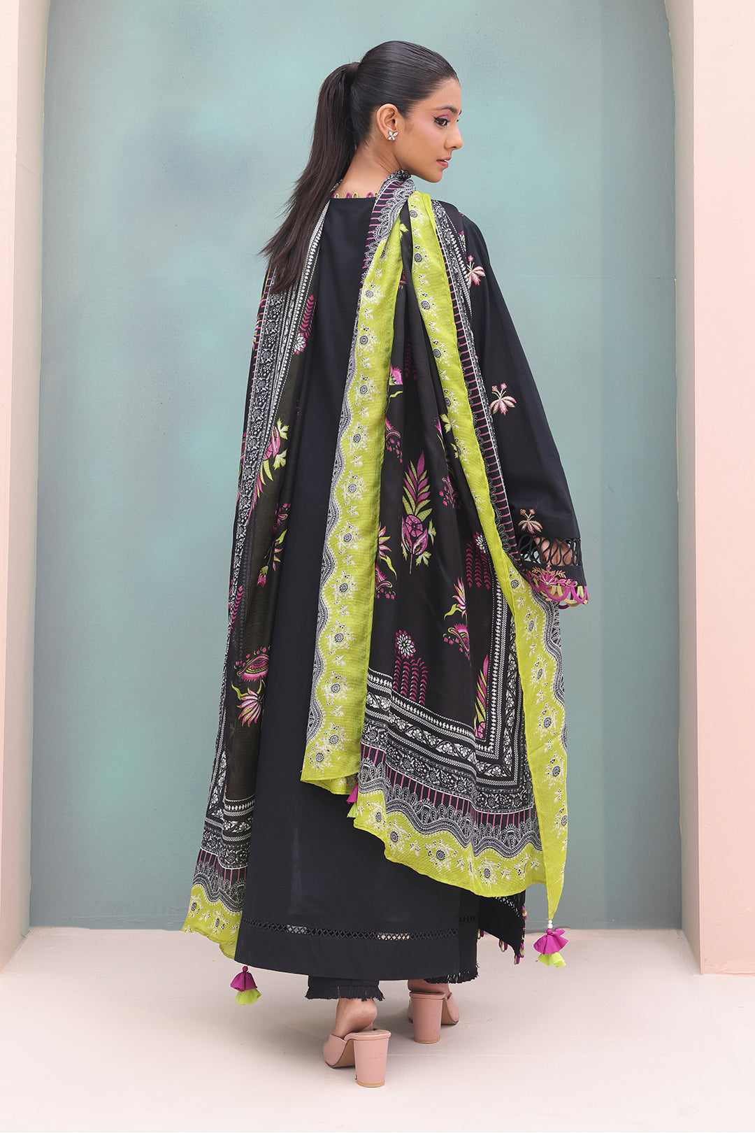 Zellbury | Unstitched 3 Piece Chambray | Embroidered Shirt Shalwar Dupatta - 0148 - by - Libasekhas UK - Registered Vendor of : Zellbury Women - 100% Original Designer Dresss