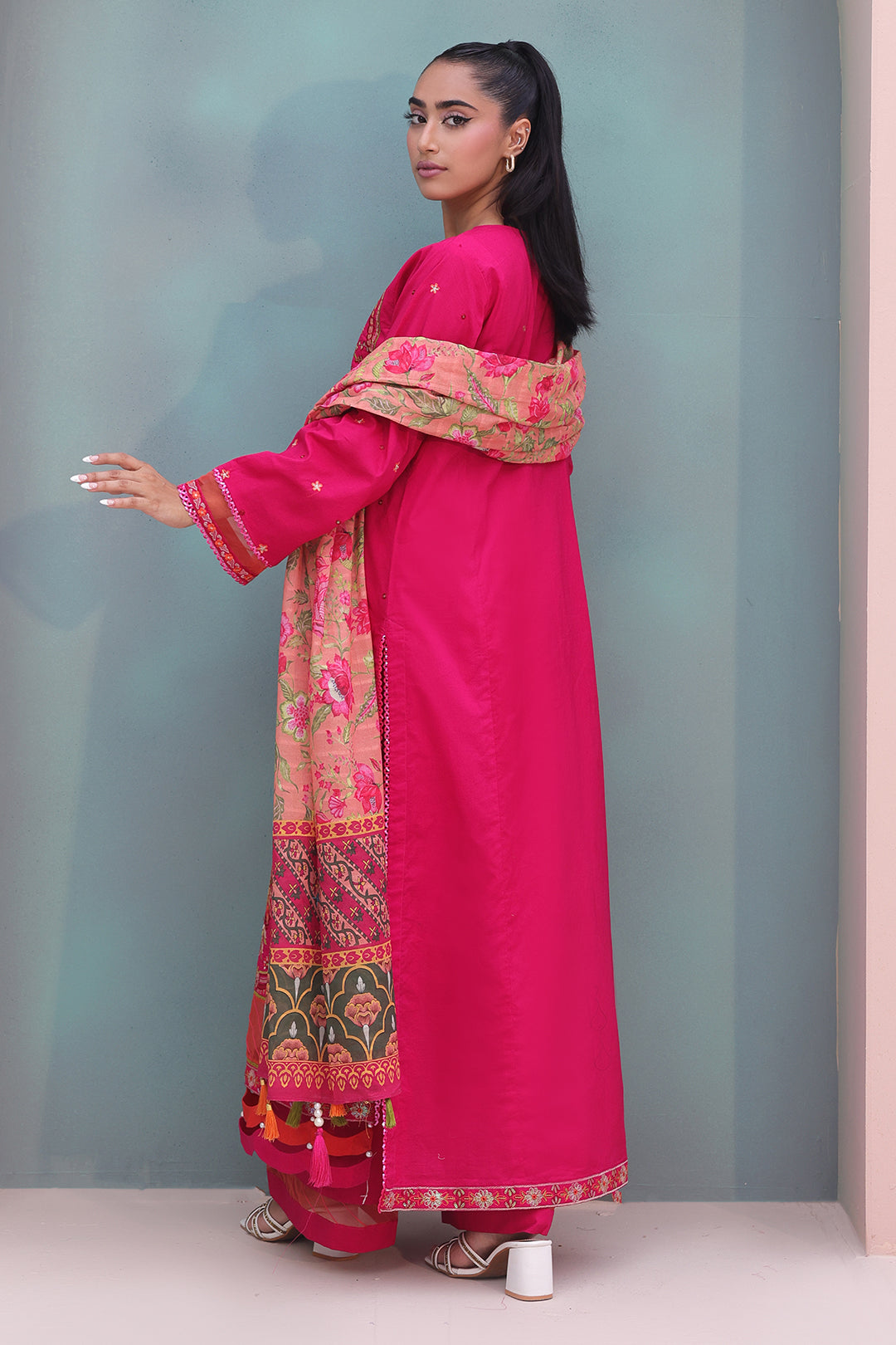 Zellbury | Unstitched 3 Piece Cambric | Embroidered Shirt Shalwar Dupatta - 0151 - by - Libasekhas UK - Registered Vendor of : Zellbury Women - 100% Original Designer Dresss
