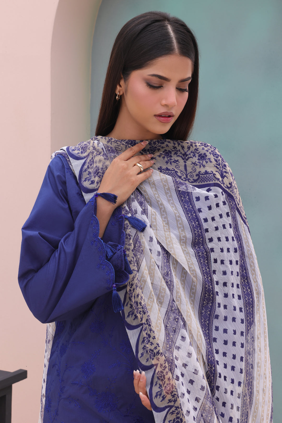 Zellbury | Unstitched 3 Piece Cambric | Embroidered Shirt Dupatta - 0604 - by - Libasekhas UK - Registered Vendor of : Zellbury Women - 100% Original Designer Dresss